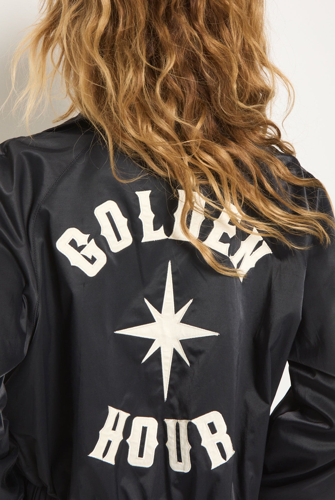 Black $|& SEAS Golden Hour Bomber Jacket - SOF Full Front