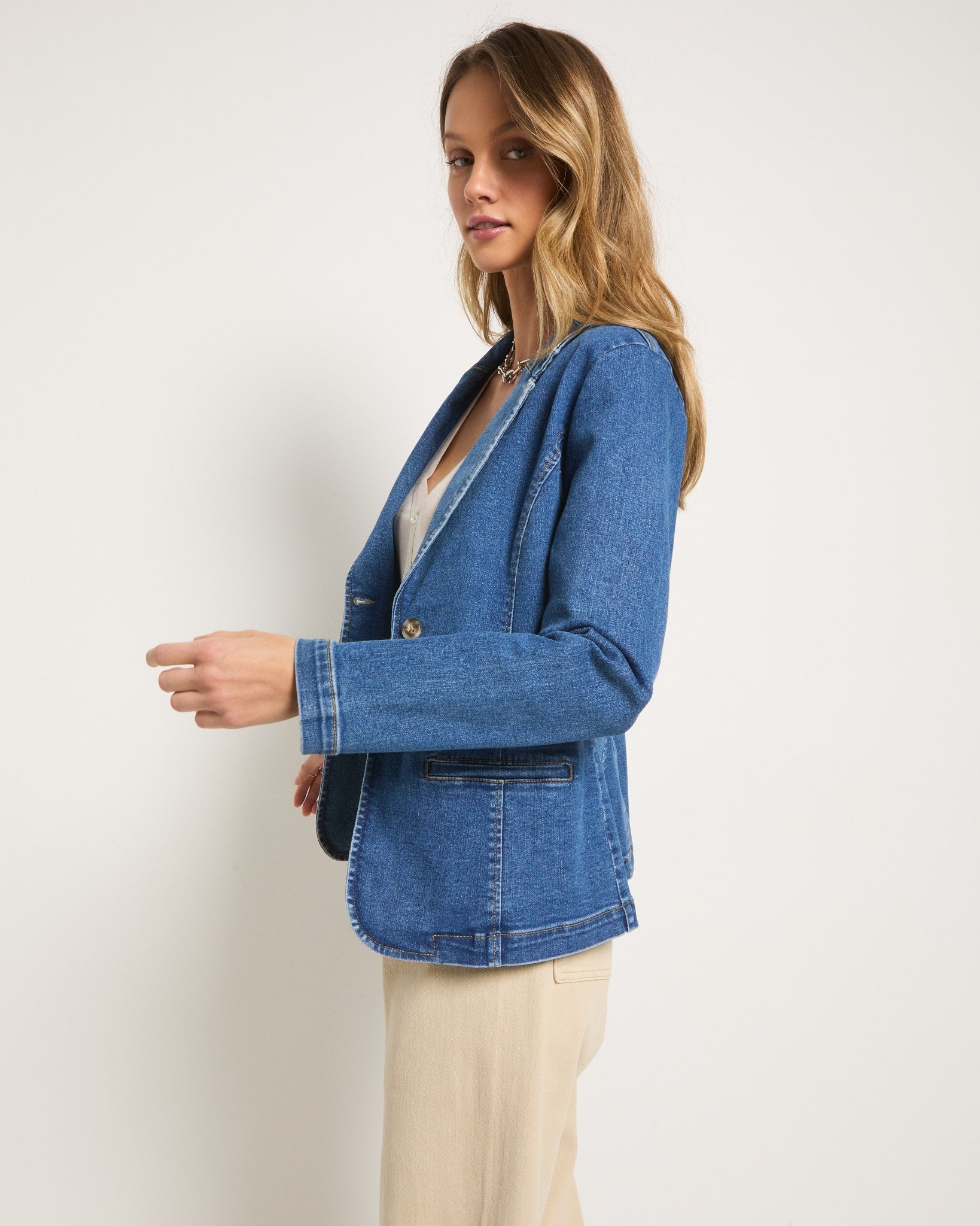 Medium Wash $|& SEAS Pacific Heights Blazer - VOF Side