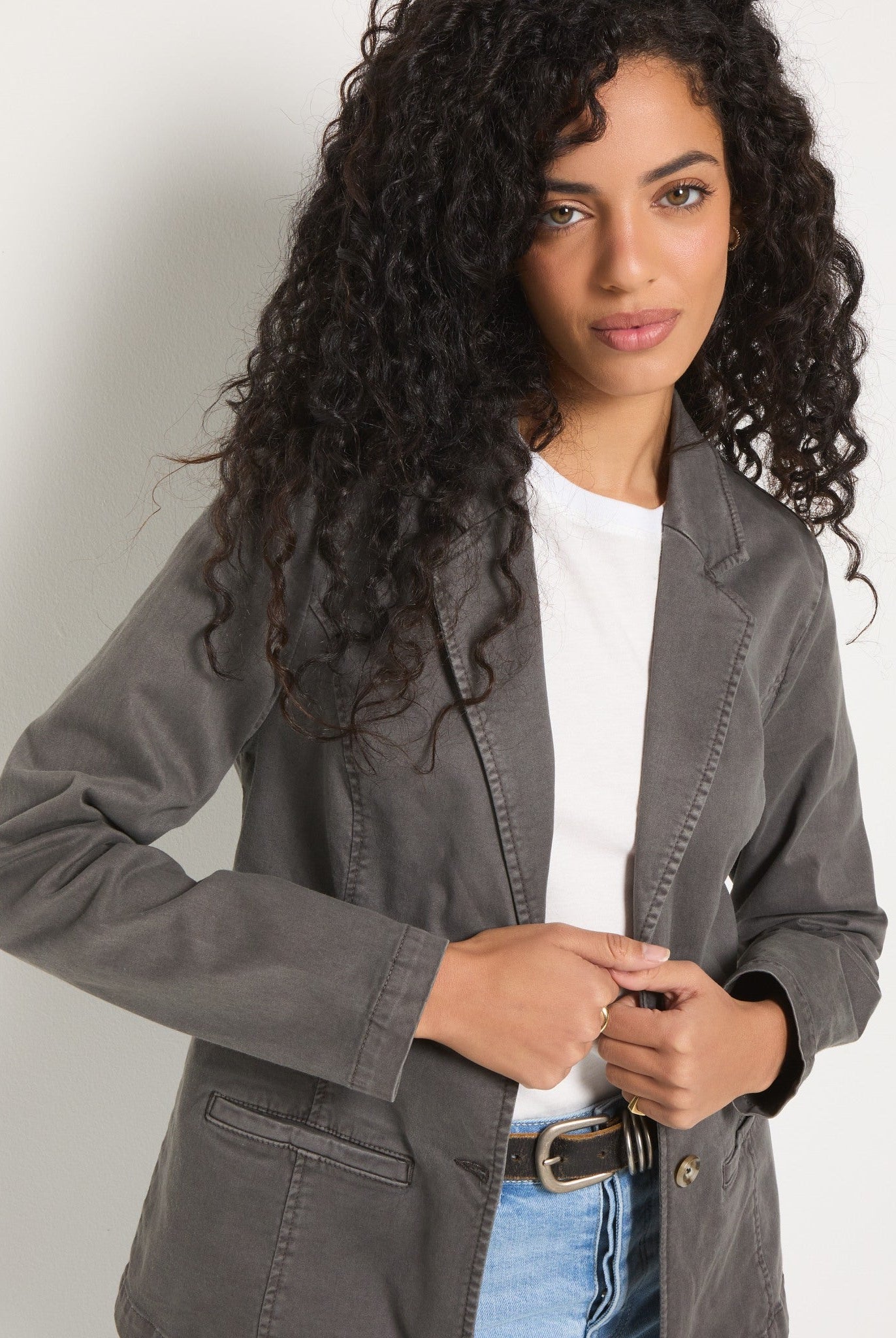 Charcoal $|& SEAS Pacific Heights Blazer - SOF Full Front