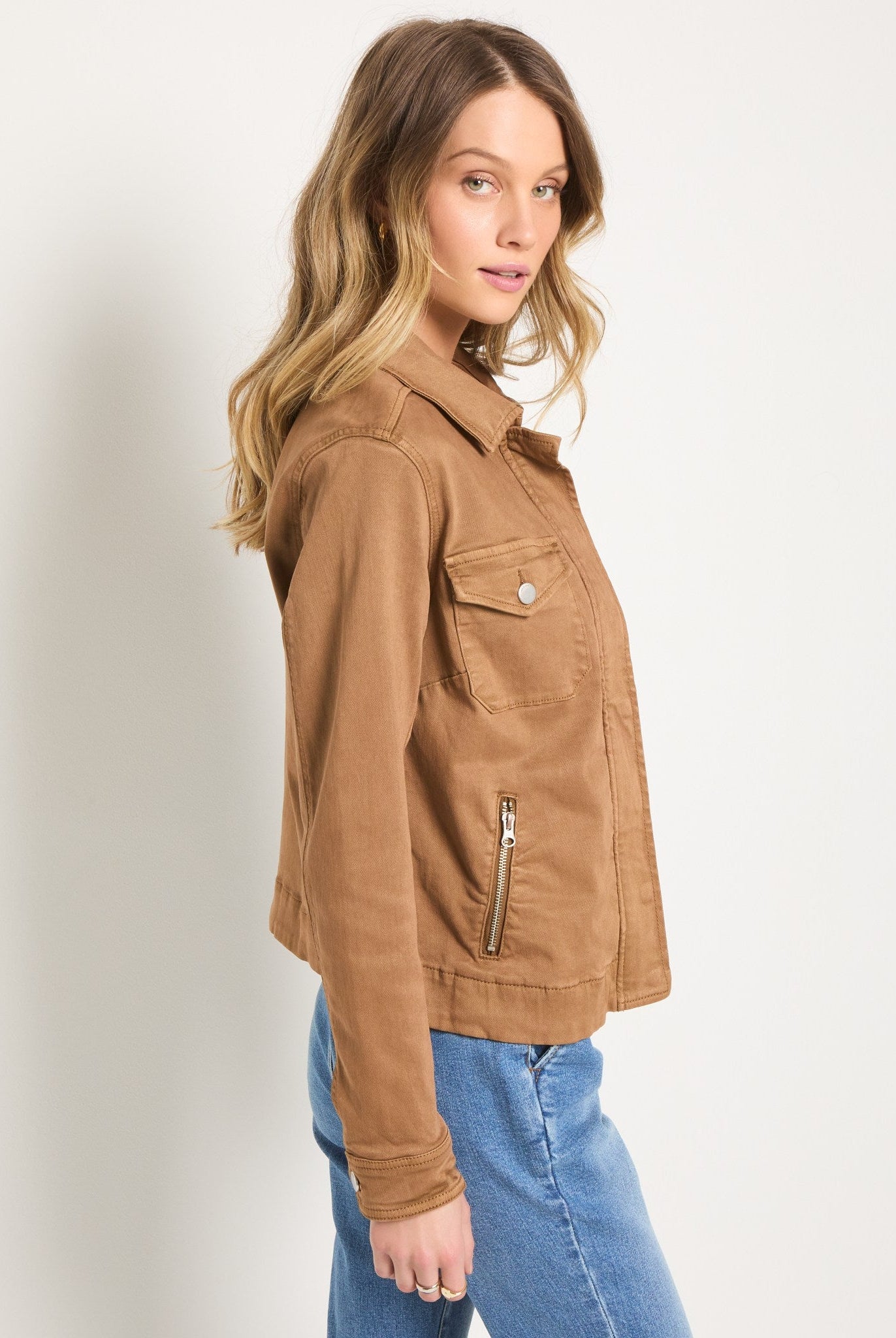 Camel $|& SEAS Potrero Twill Jacket - SOF Full Front