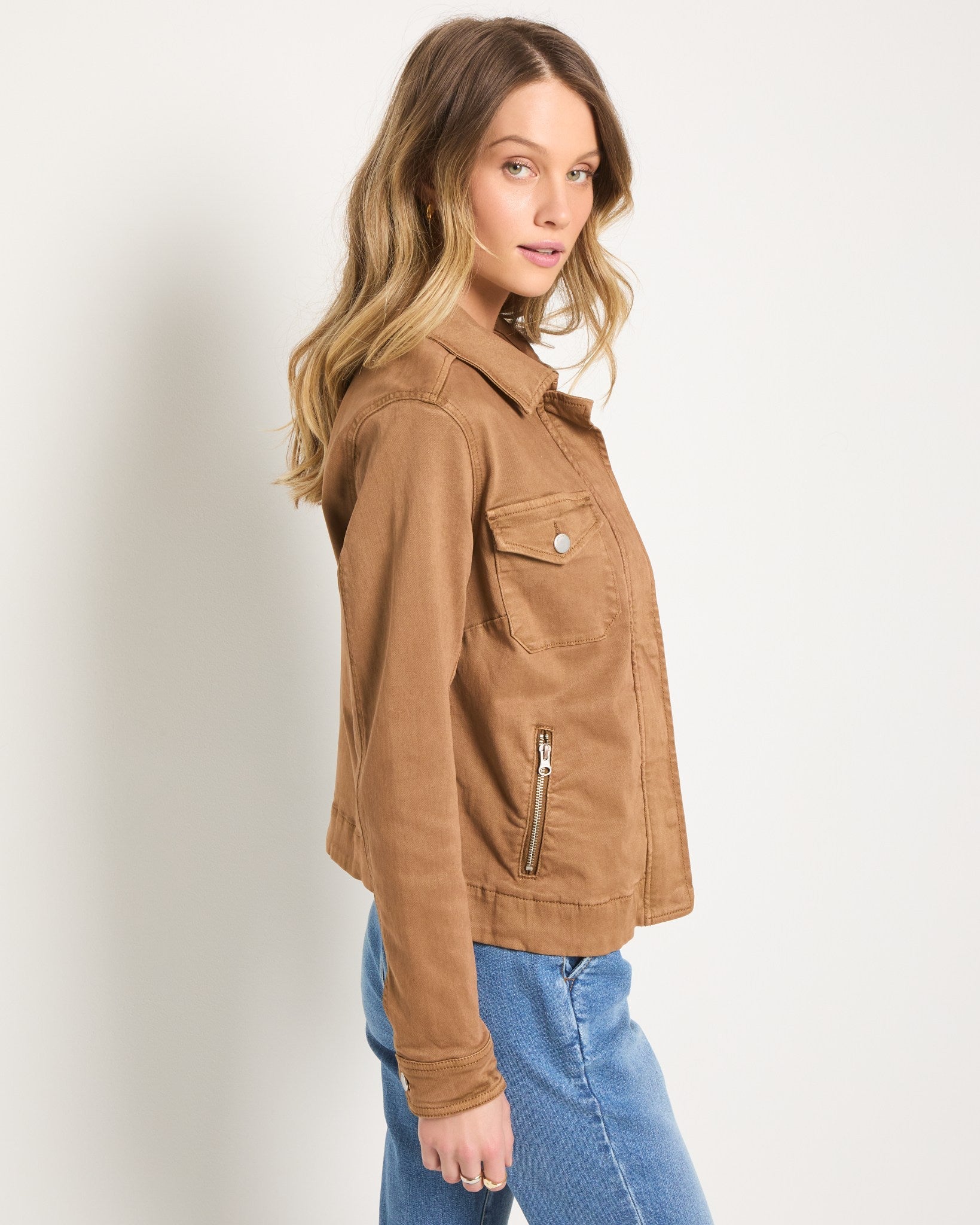 Camel $|& SEAS Potrero Twill Jacket - SOF Full Front