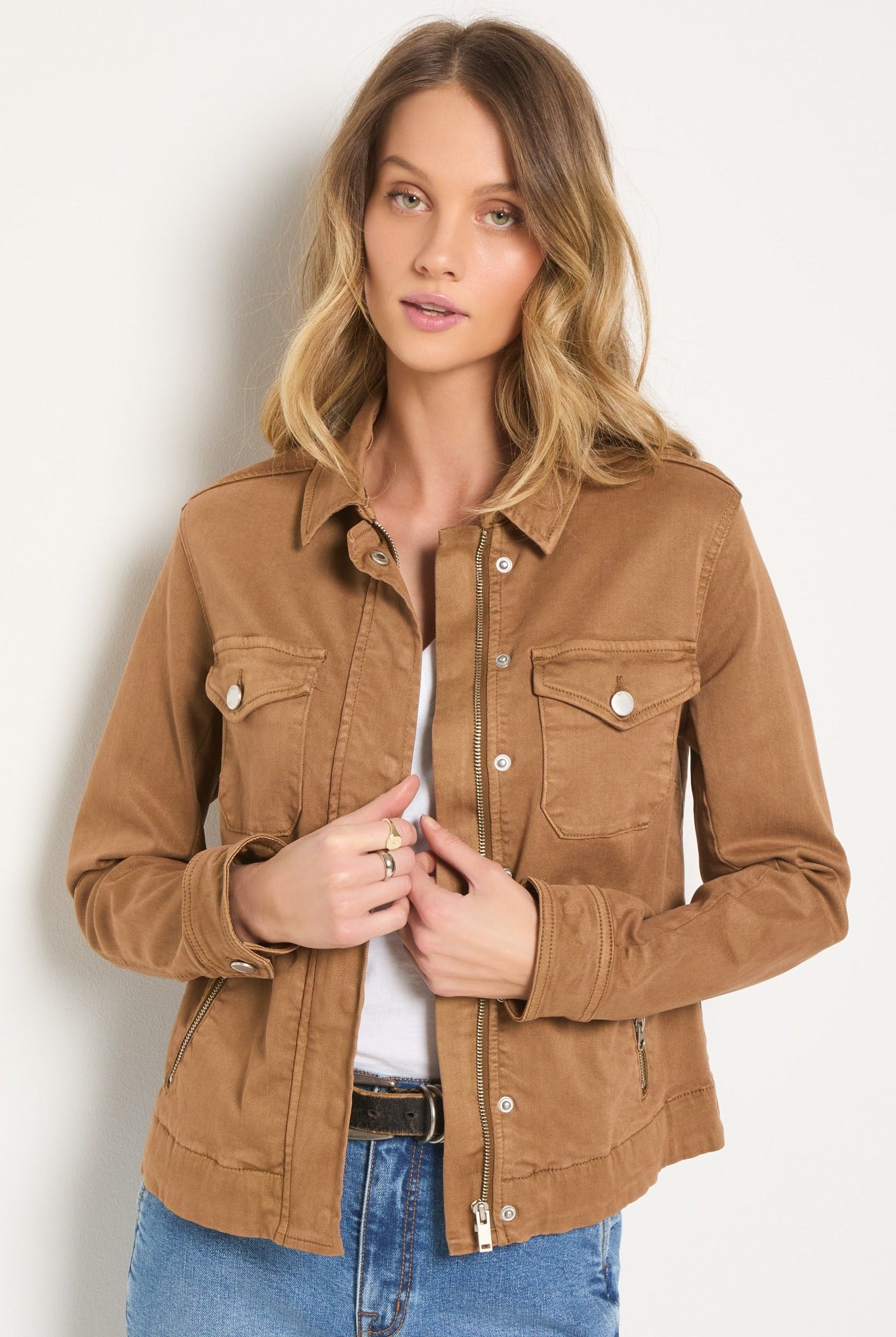 Camel $|& SEAS Potrero Twill Jacket - SOF Front