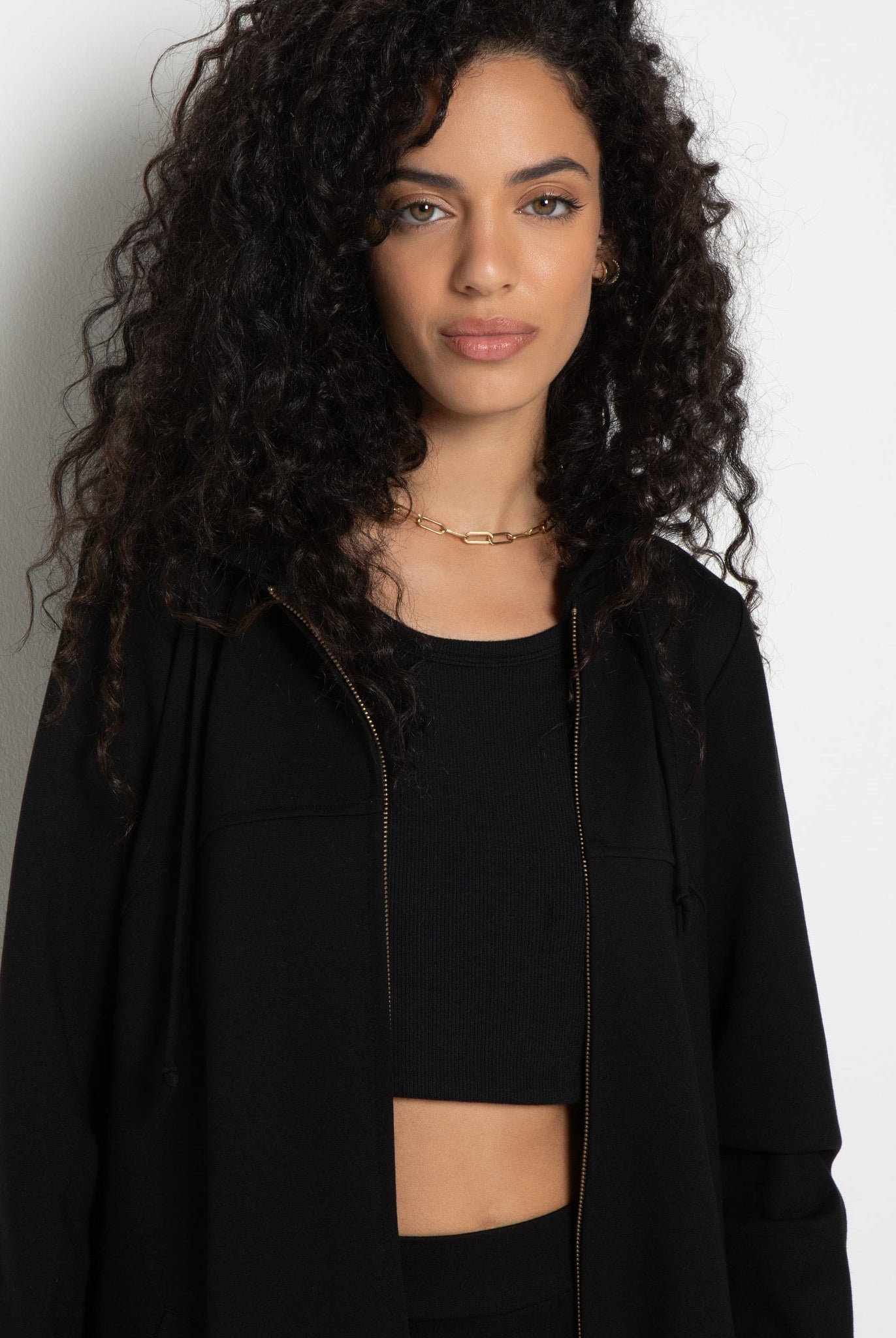 Black $|& SEAS Sail Away Ponte Jacket - VOF Front