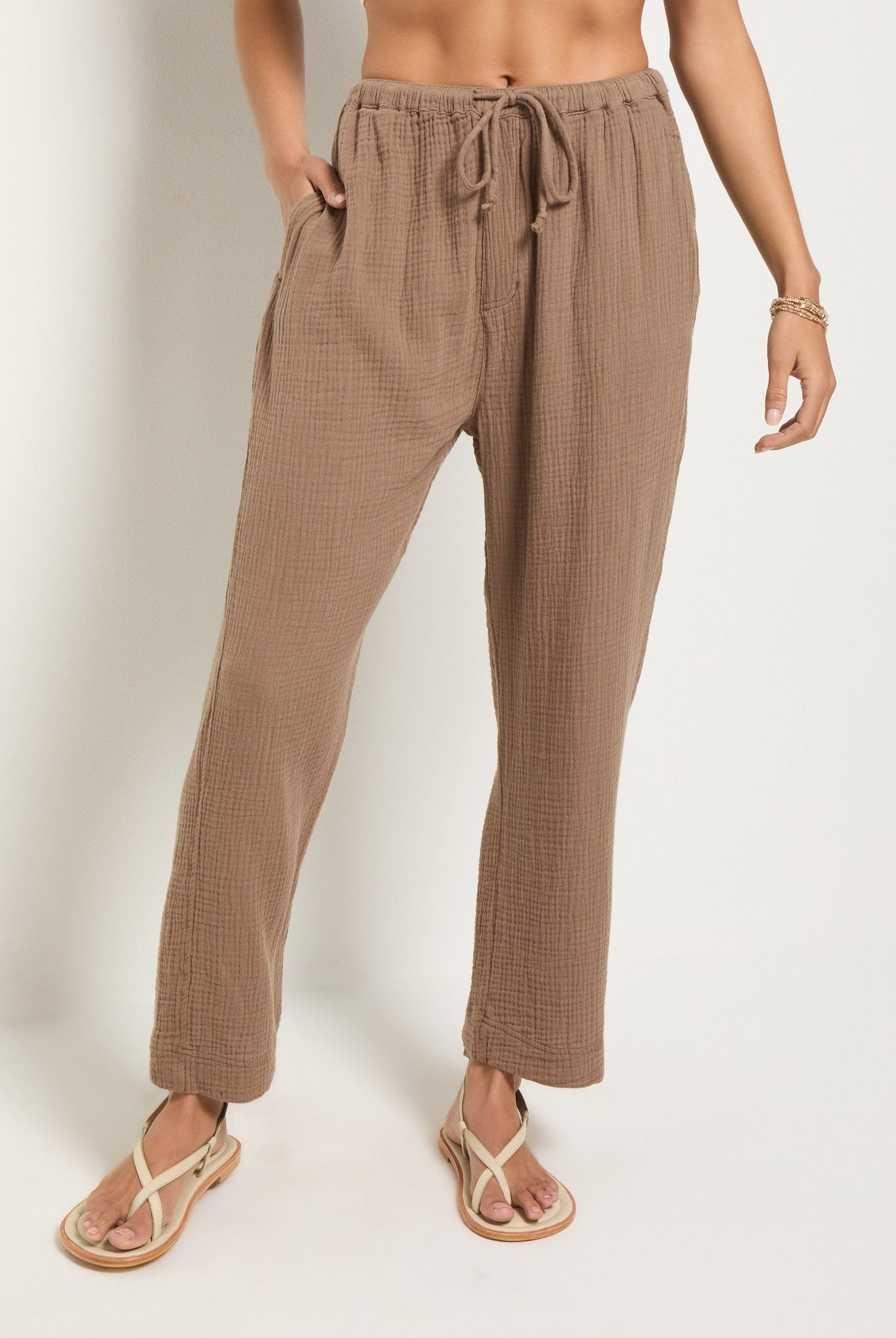 Driftwood $|& SEAS Oasis Gauze Pant - SOF Front
