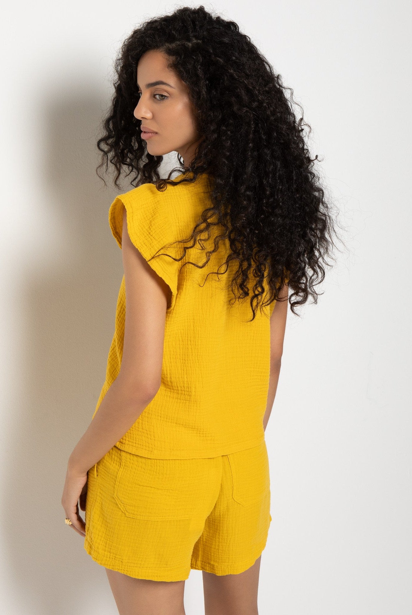 Amber Haze $|& SEAS Seafoam Gauze Short - SOF Back