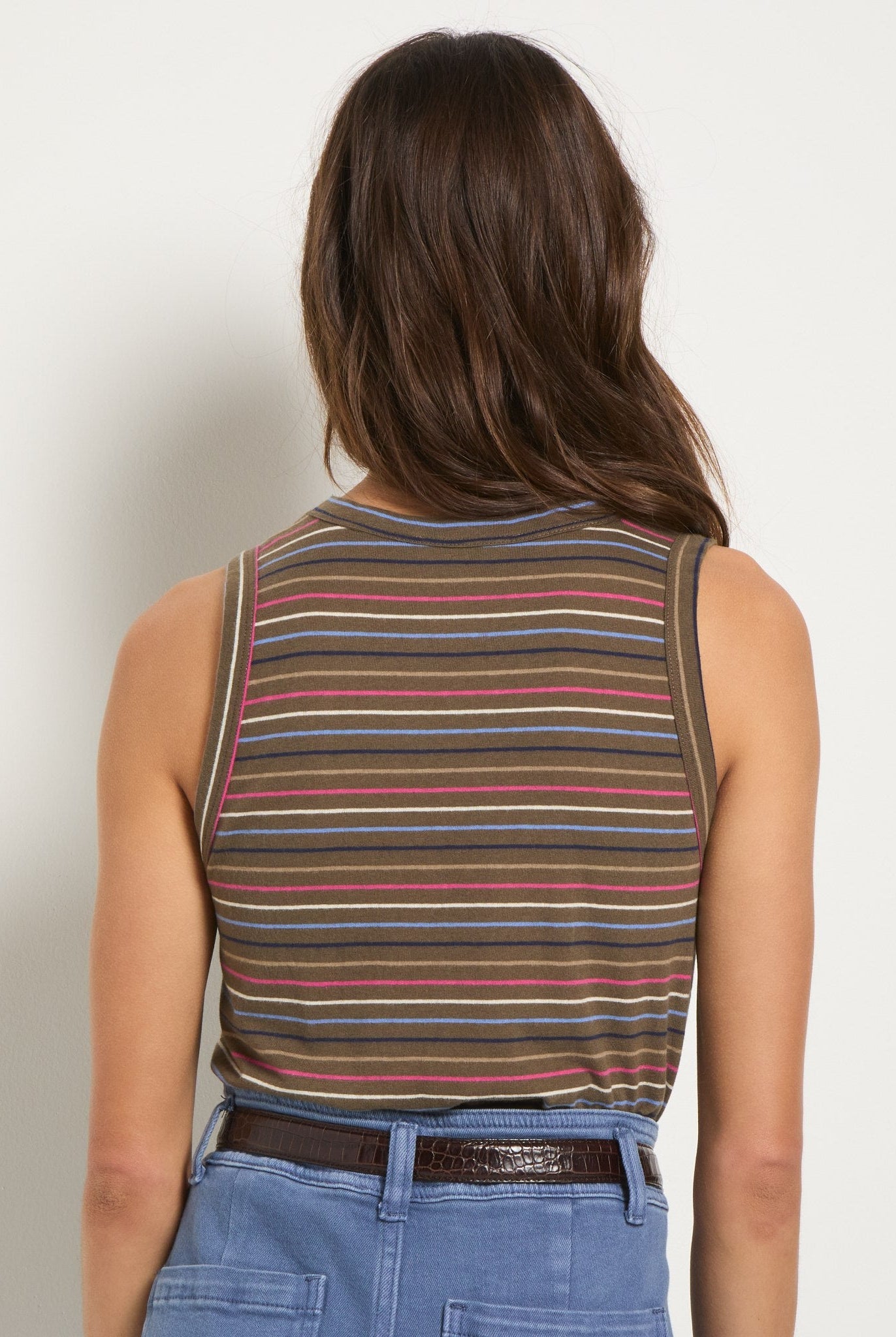 Truffle Multi Stripe $|& SEAS Together Again Tank - SOF Back