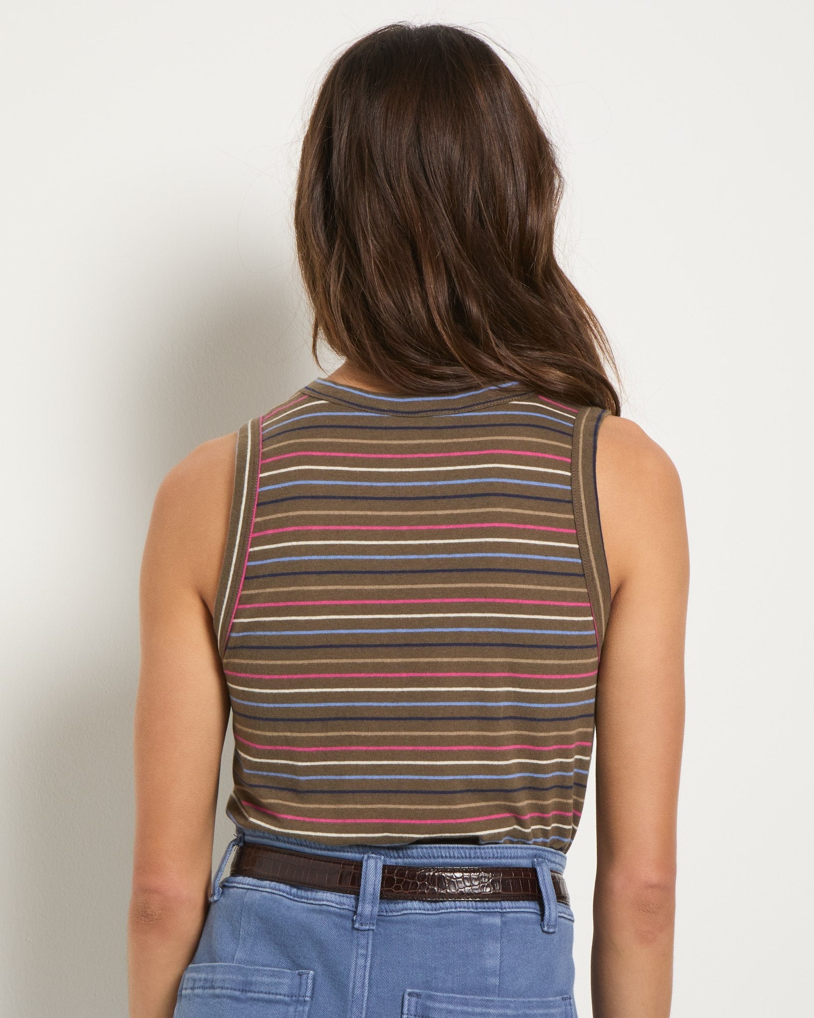 Truffle Multi Stripe $|& SEAS Together Again Tank - SOF Back