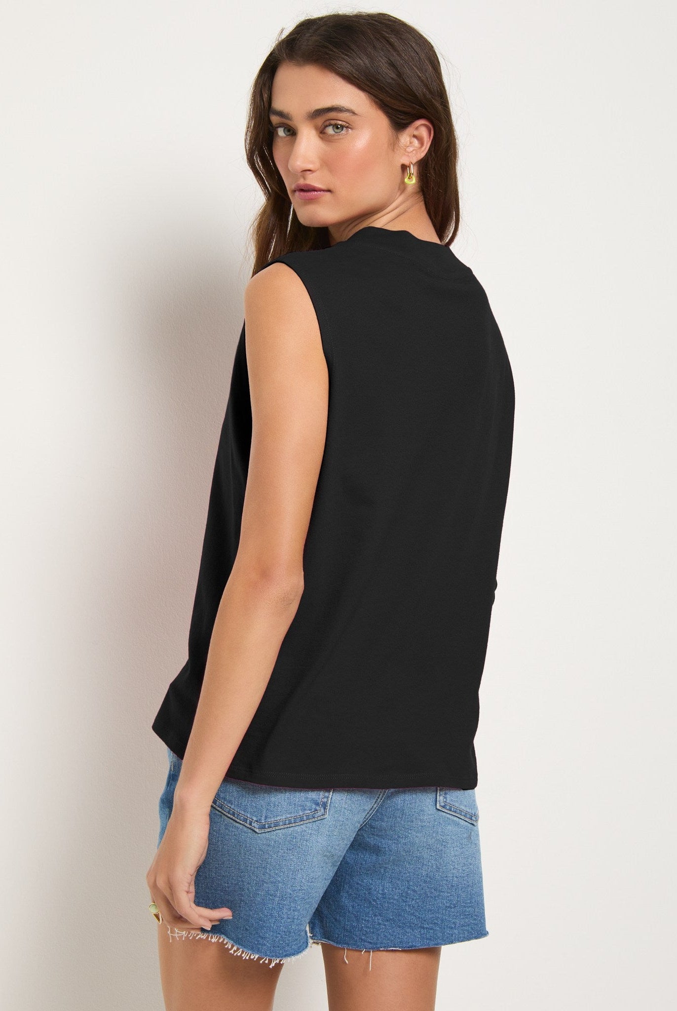 Black $|& SEAS Sol V-Neck Tank - SOF Back