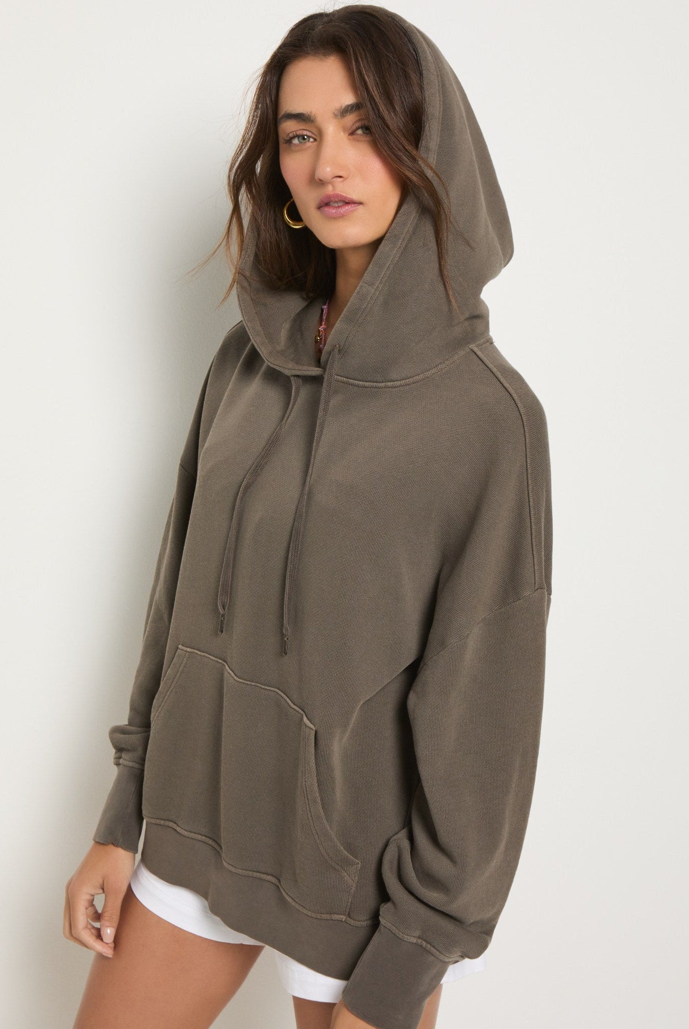 Truffle $|& SEAS Bayside Mineral Wash Hoodie - VOF Front