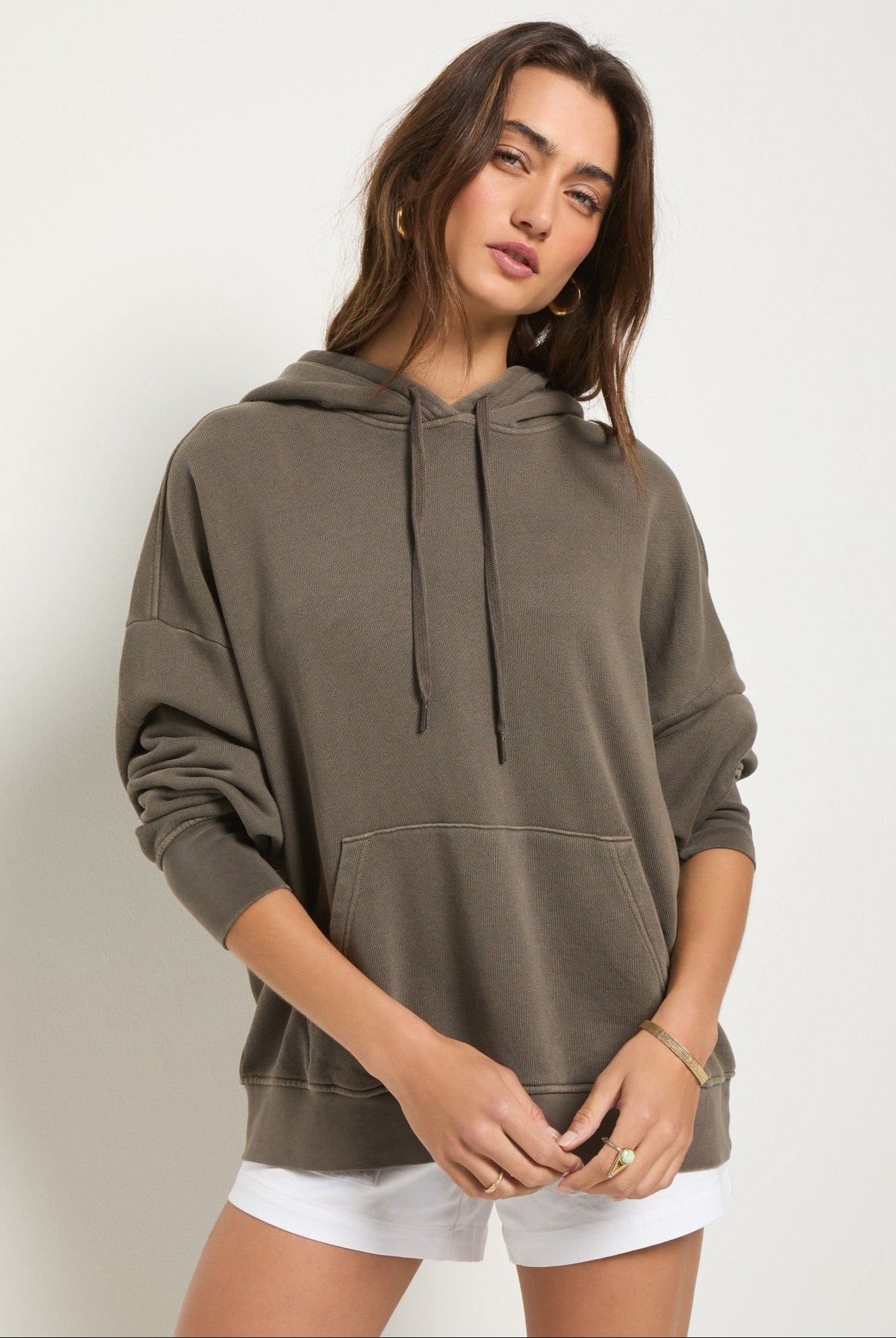 Truffle $|& SEAS Bayside Mineral Wash Hoodie - SOF Front