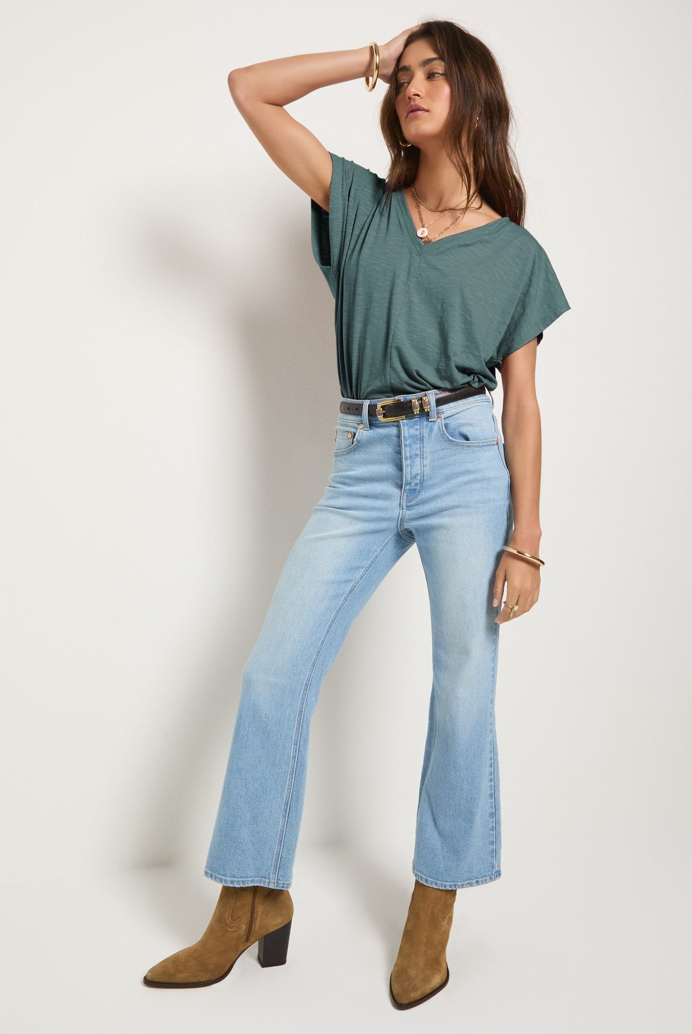 Lagoon $|& SEAS SoCal Short Sleeved Top - VOF Side