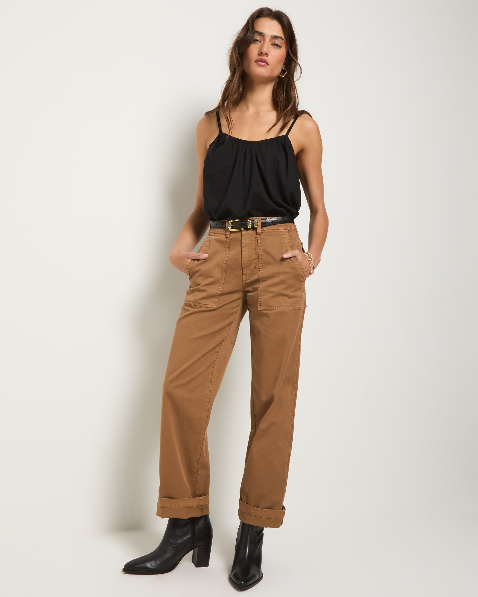 Black $|& SEAS Solana Spaghetti Strap Tank - UGC On Fig