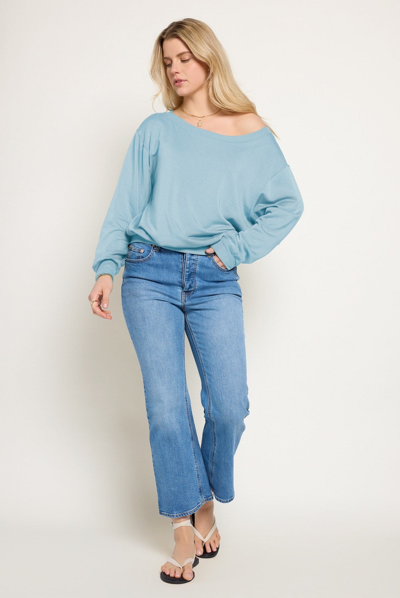 Wave $|& SEAS Brooksville One Shoulder Sweatshirt - UGC On Fig