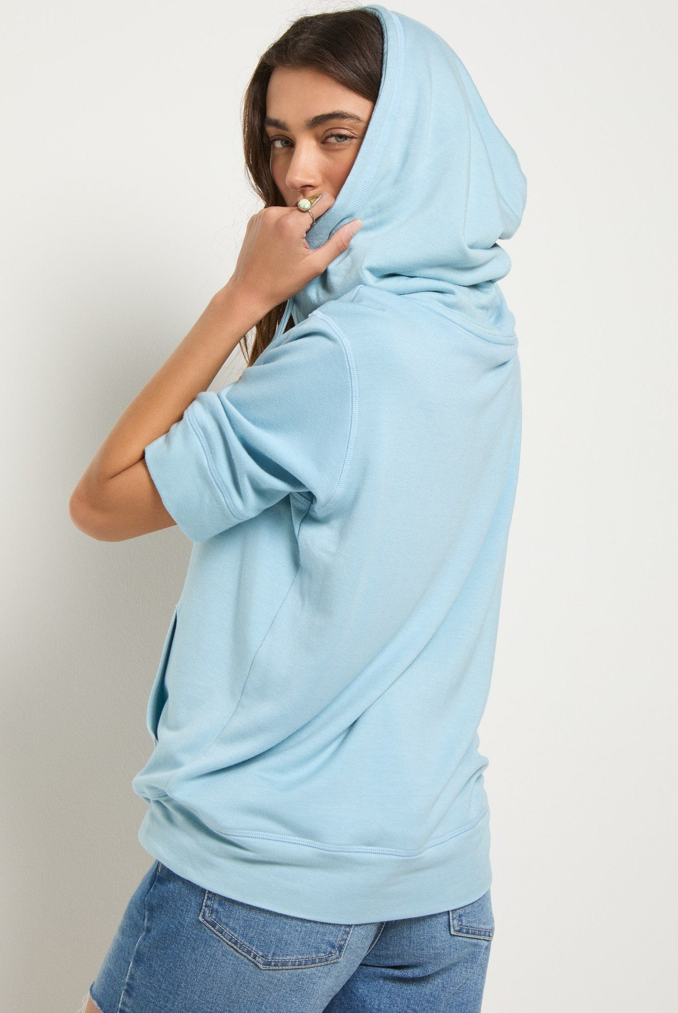 Wave $|& SEAS Short Sleeve Fleece Zip Up - SOF Back