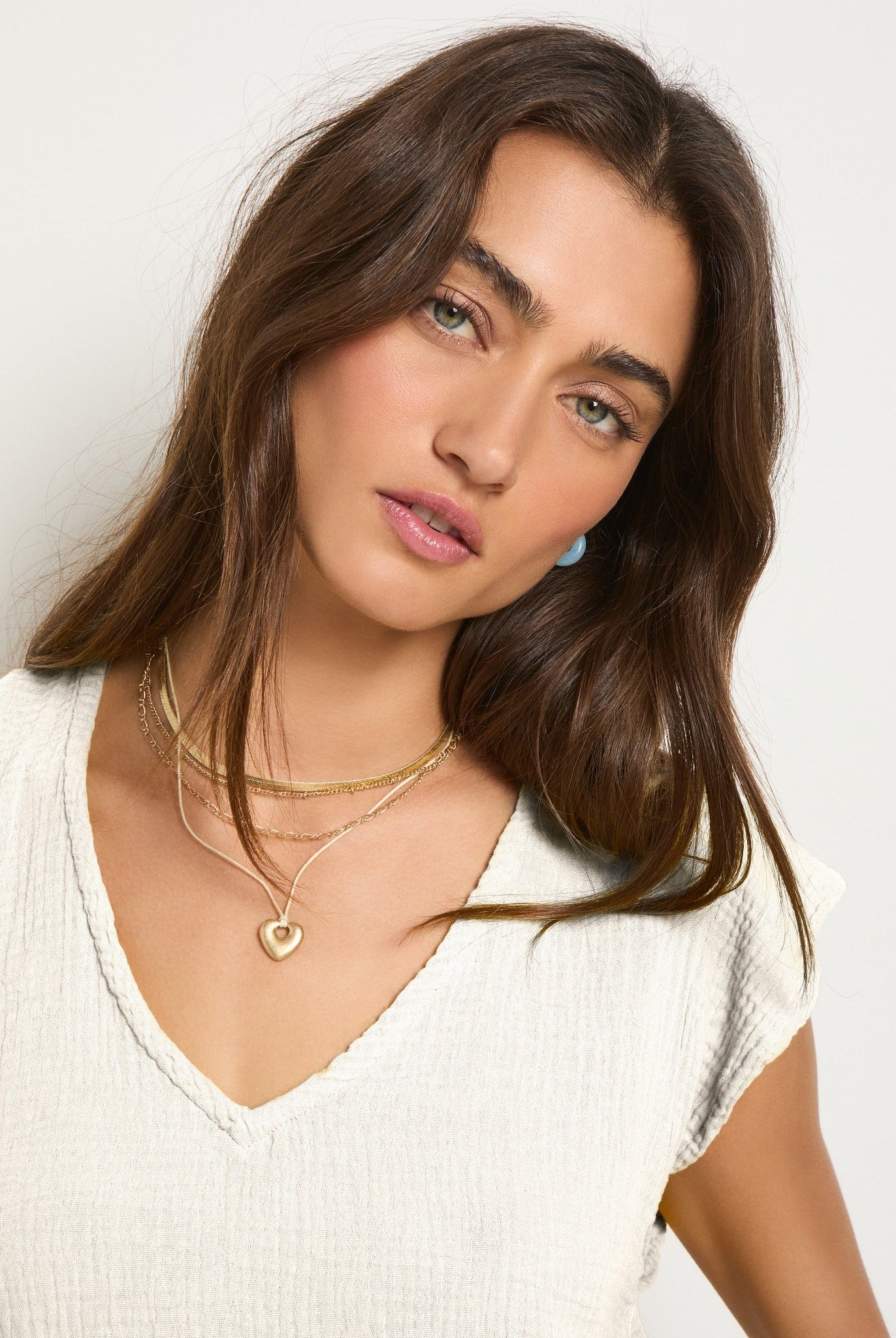 White $|& SEAS Gulls Gauze Tank - VOF Front