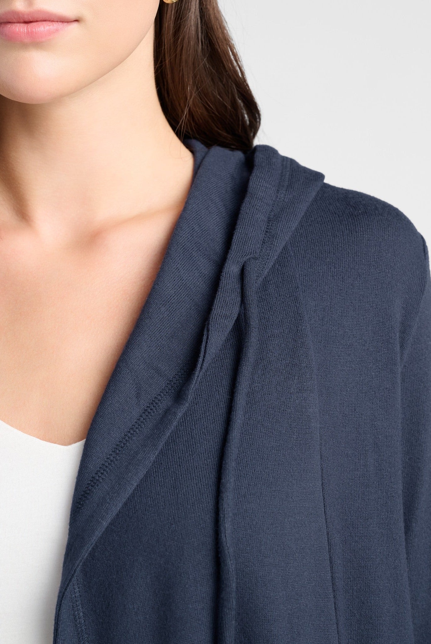 Mariner Midnight $|& SEAS Laguna Hooded Cardigan - SOF Full Front