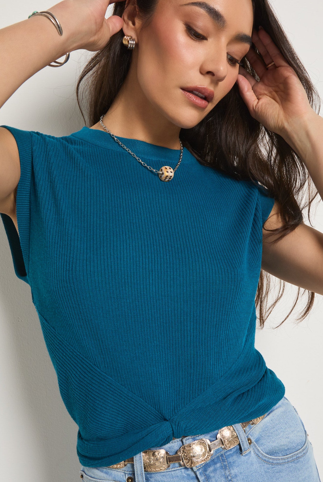 Deep Sea $|& SEAS Sunkissed Knot Front Tank - SOF Full Front