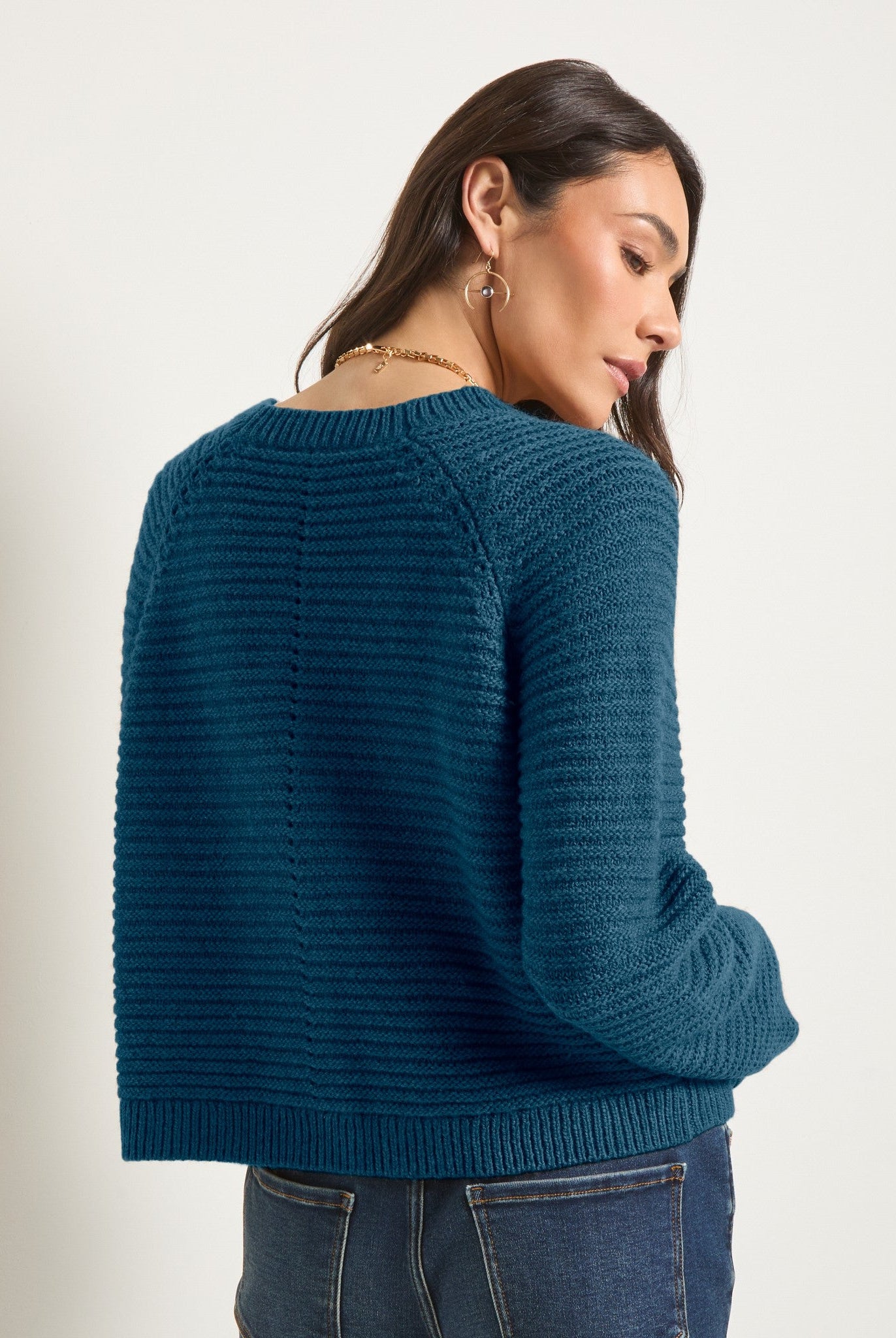 Deep Sea $|& SEAS Meadow V-Neck Cardigan - SOF Back