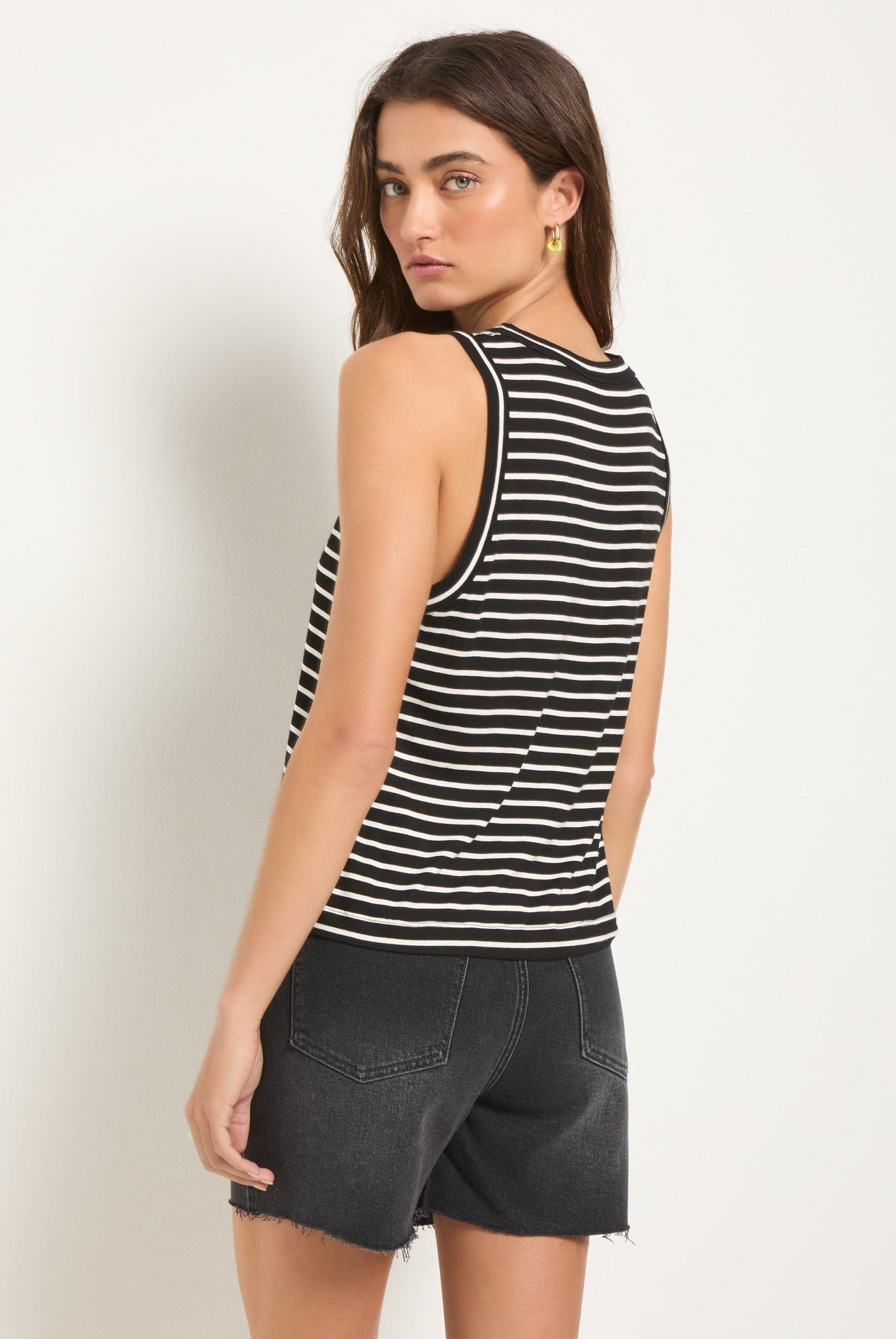 Black/White Stripe $|& SEAS Together Again Tank - SOF Back