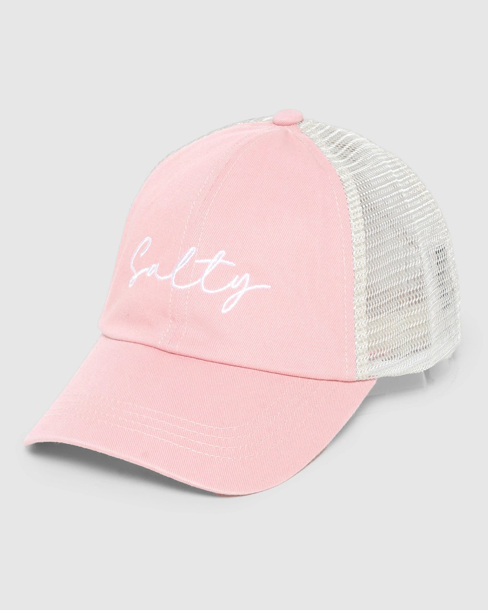 Dusty Pink $|& David & Young Salty Mesh Back Baseball Cap - Hanger Front