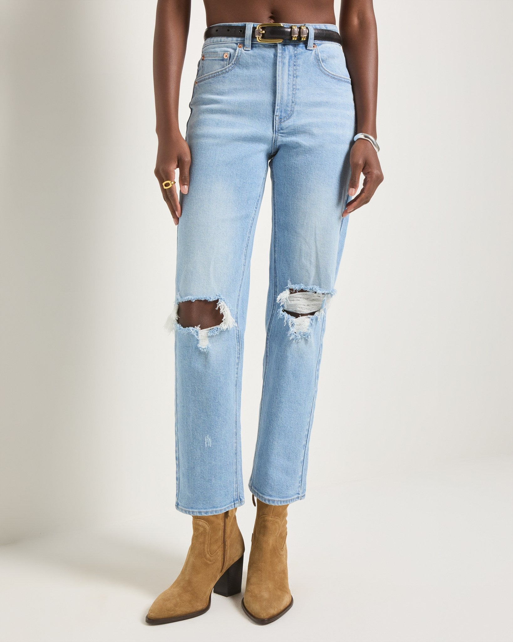 Lakeside $|& SEAS Bray Straight Distressed Jean - SOF Front