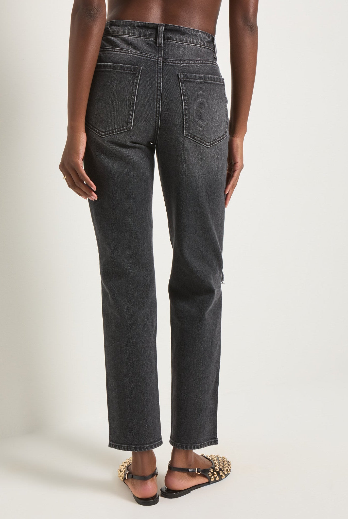 Midnight $|& SEAS Bray Straight Distressed Jean - SOF Back