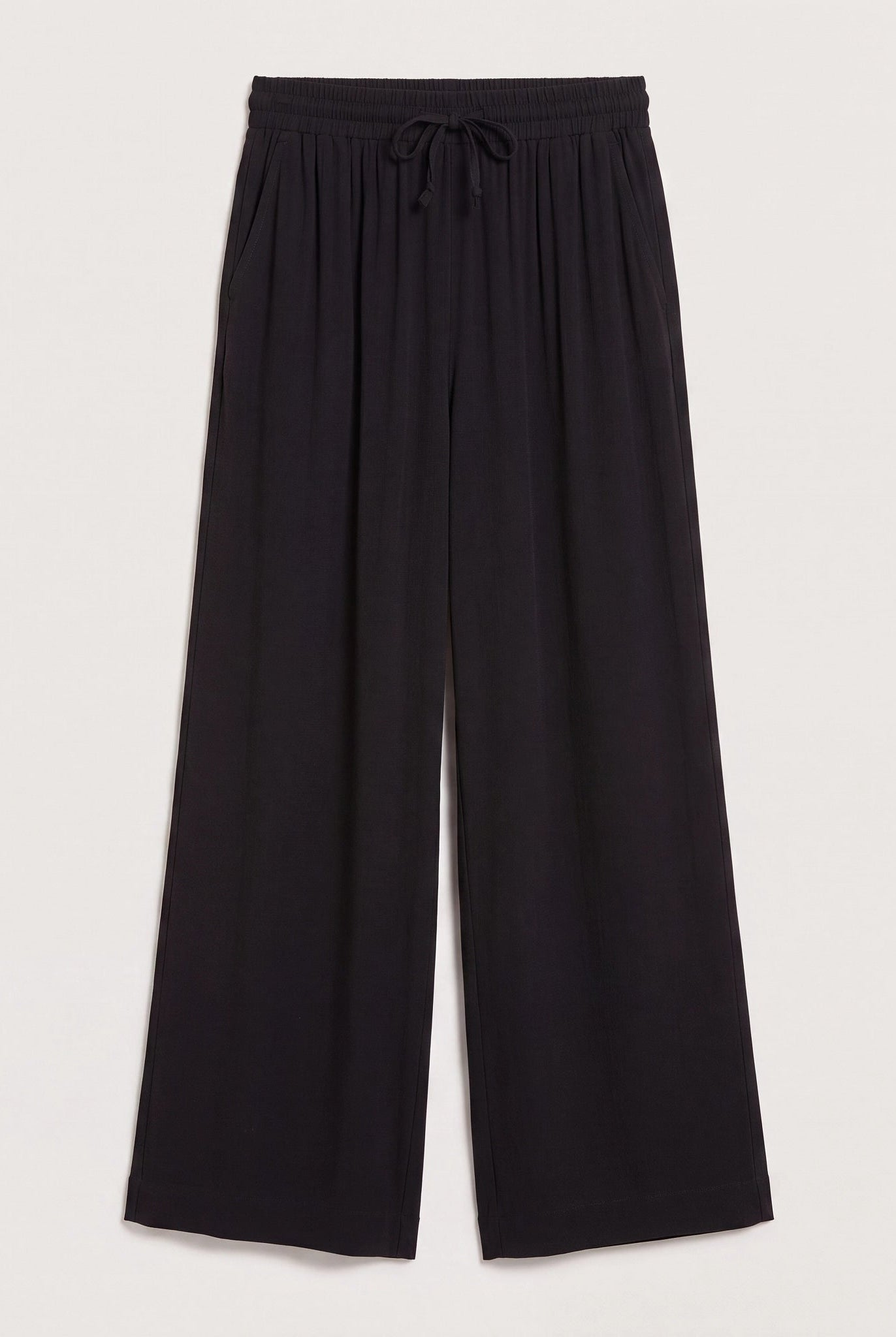 Washed Black $|& SEAS Sunset Drawstring Wide Leg Pant - Hanger Detail