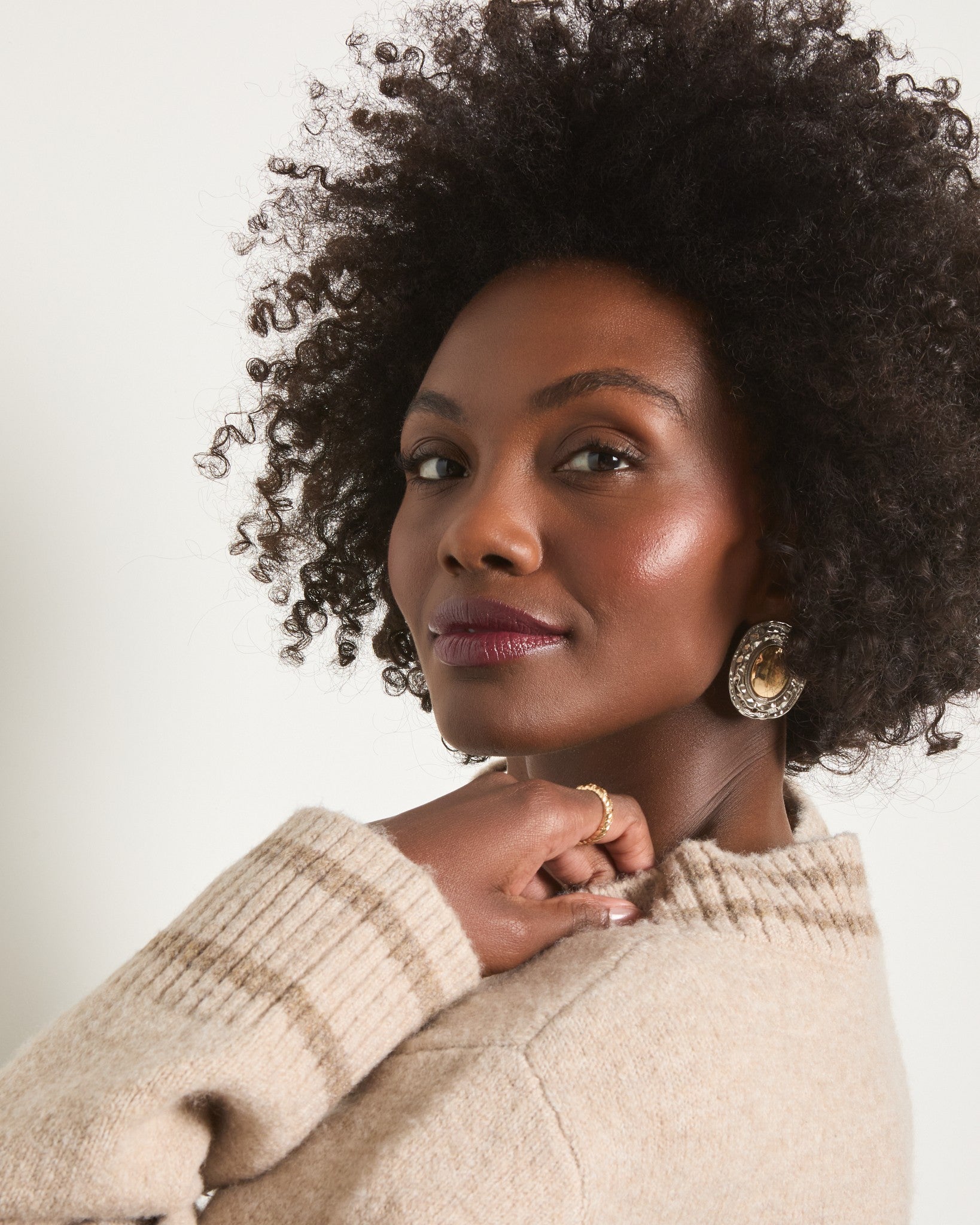 Heather Cream $|& SEAS Island Cardigan - SOF Full Front