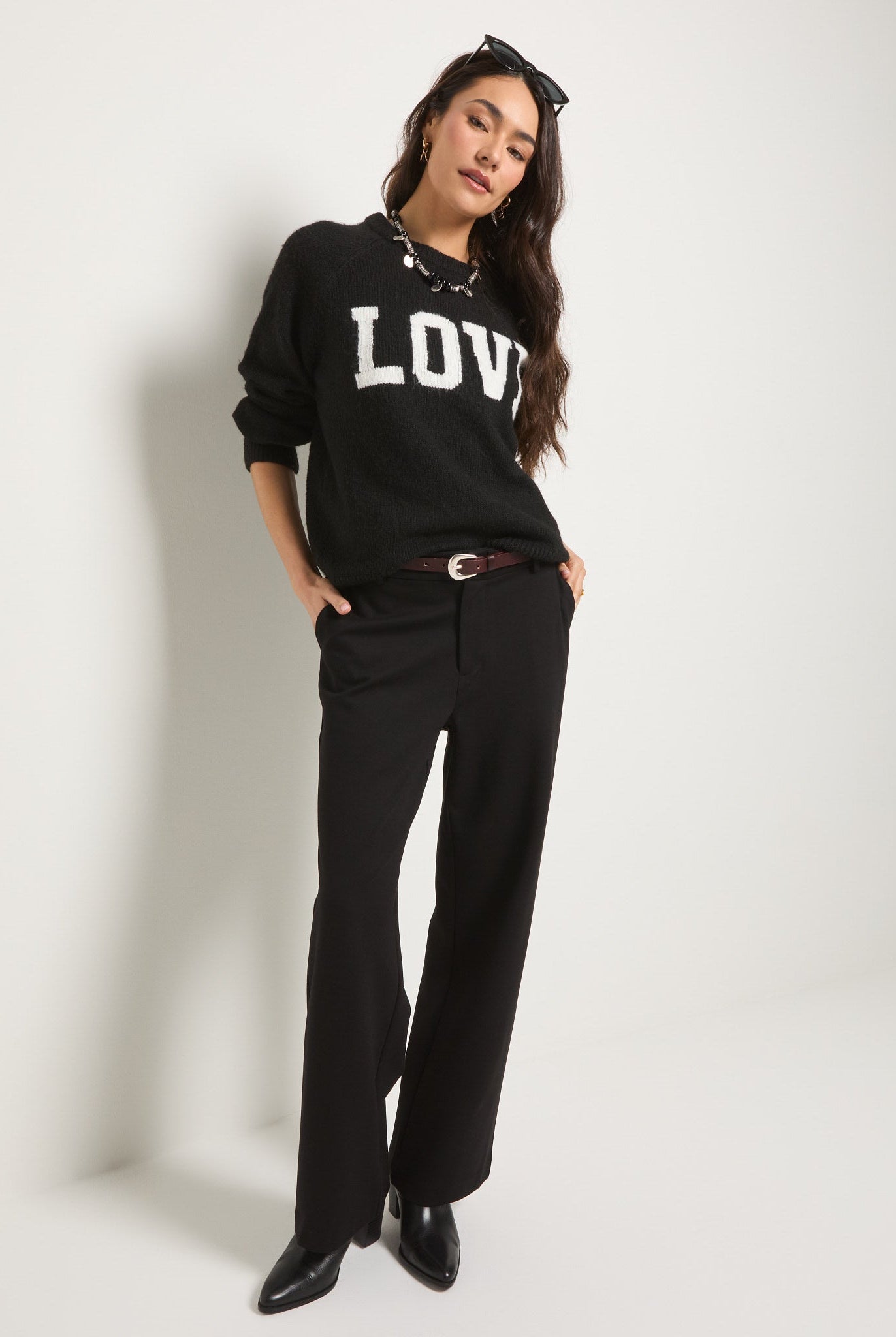 Black $|& SEAS Love Sweater - UGC On Fig