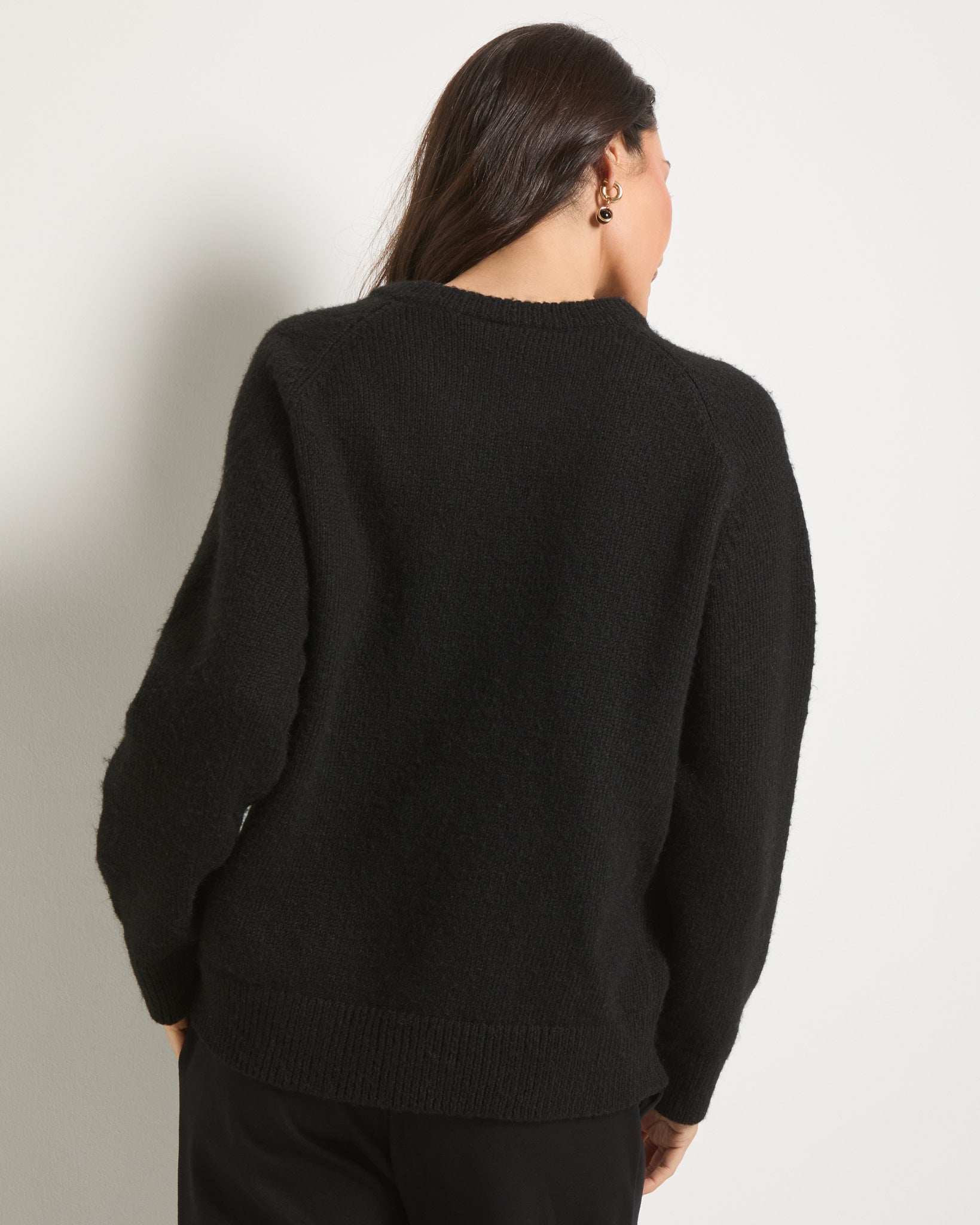 Black $|& SEAS Love Sweater - SOF Back