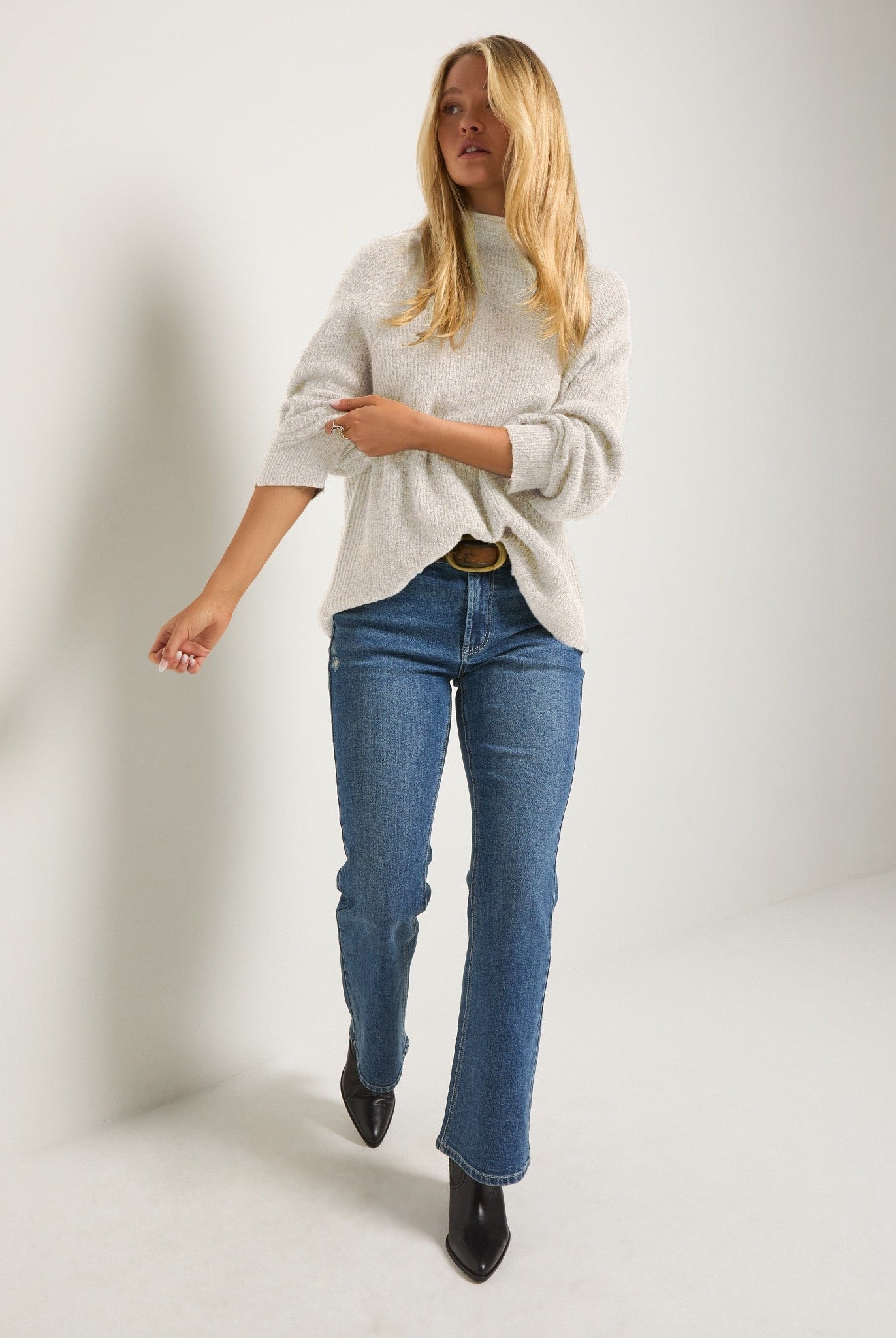 Cream Marled $|& SEAS Driftwood Sweater - UGC On Fig
