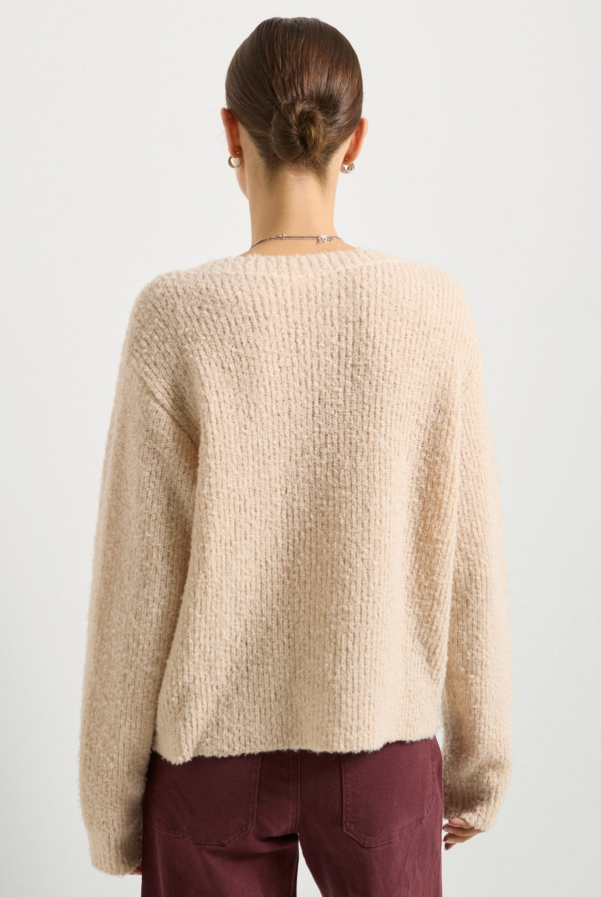 Cream $|& SEAS Easy to Love Cardigan - SOF Back