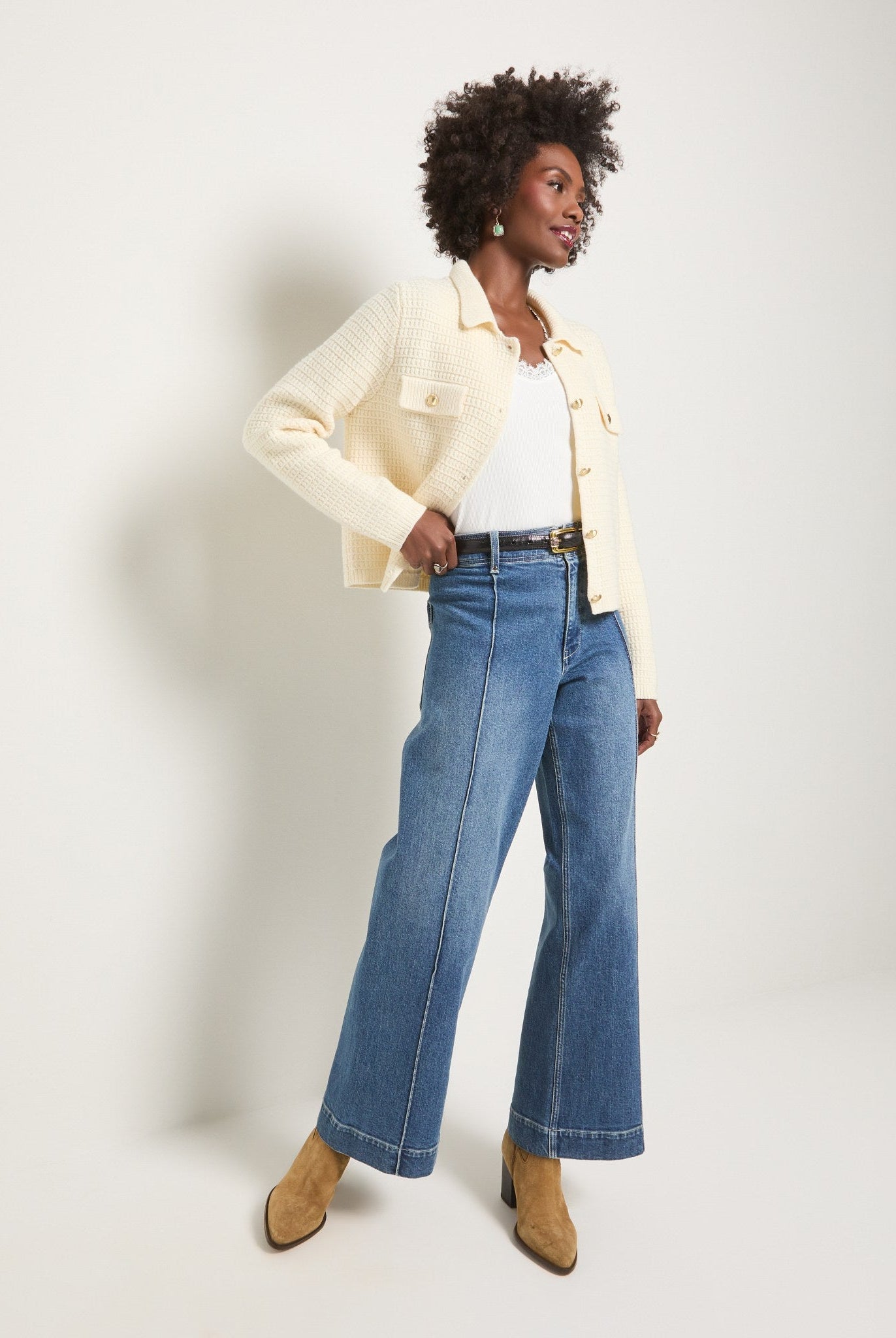 Cream $|& SEAS Serenity Pocket Cardigan - UGC On Fig