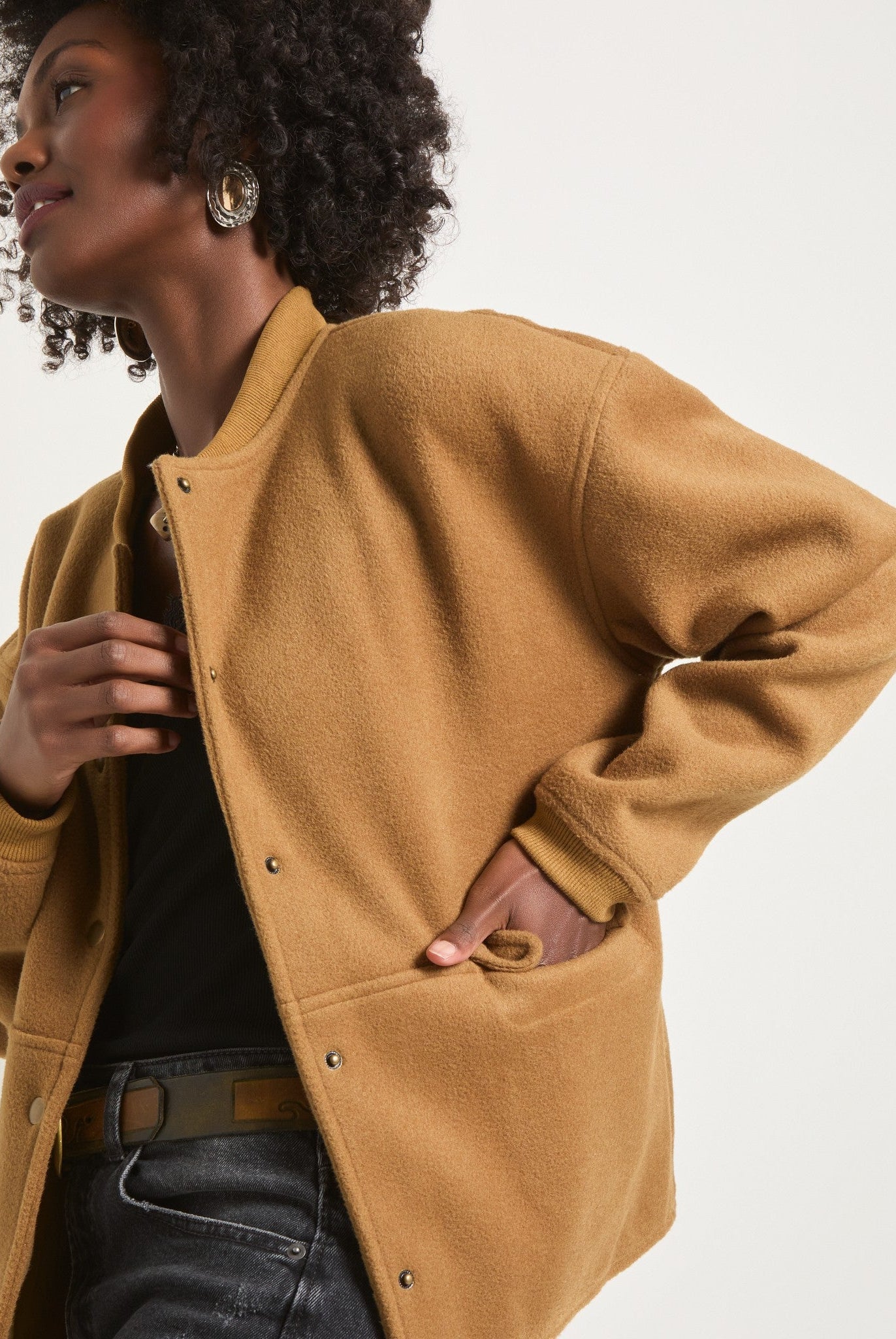 Carmel $|& SEAS Baja Wool Blend Jacket - VOF Side