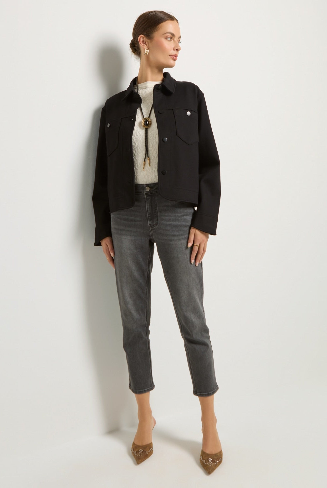 Black $|& SEAS Long Weekend Twill Jacket - UGC On Fig