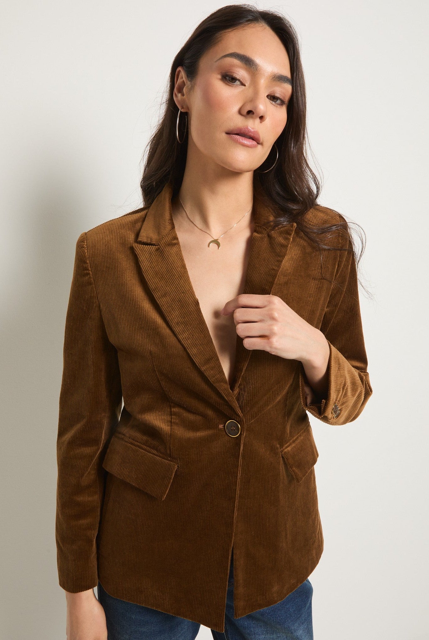 Toffee $|& SEAS Ivy Corduroy Blazer - SOF Front