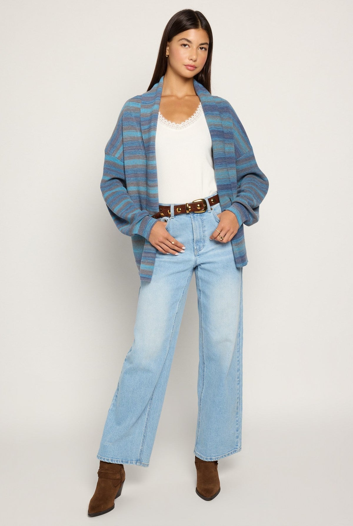 Deep Sea $|& SEAS Sapphire Spacedye Cardigan - UGC On Fig