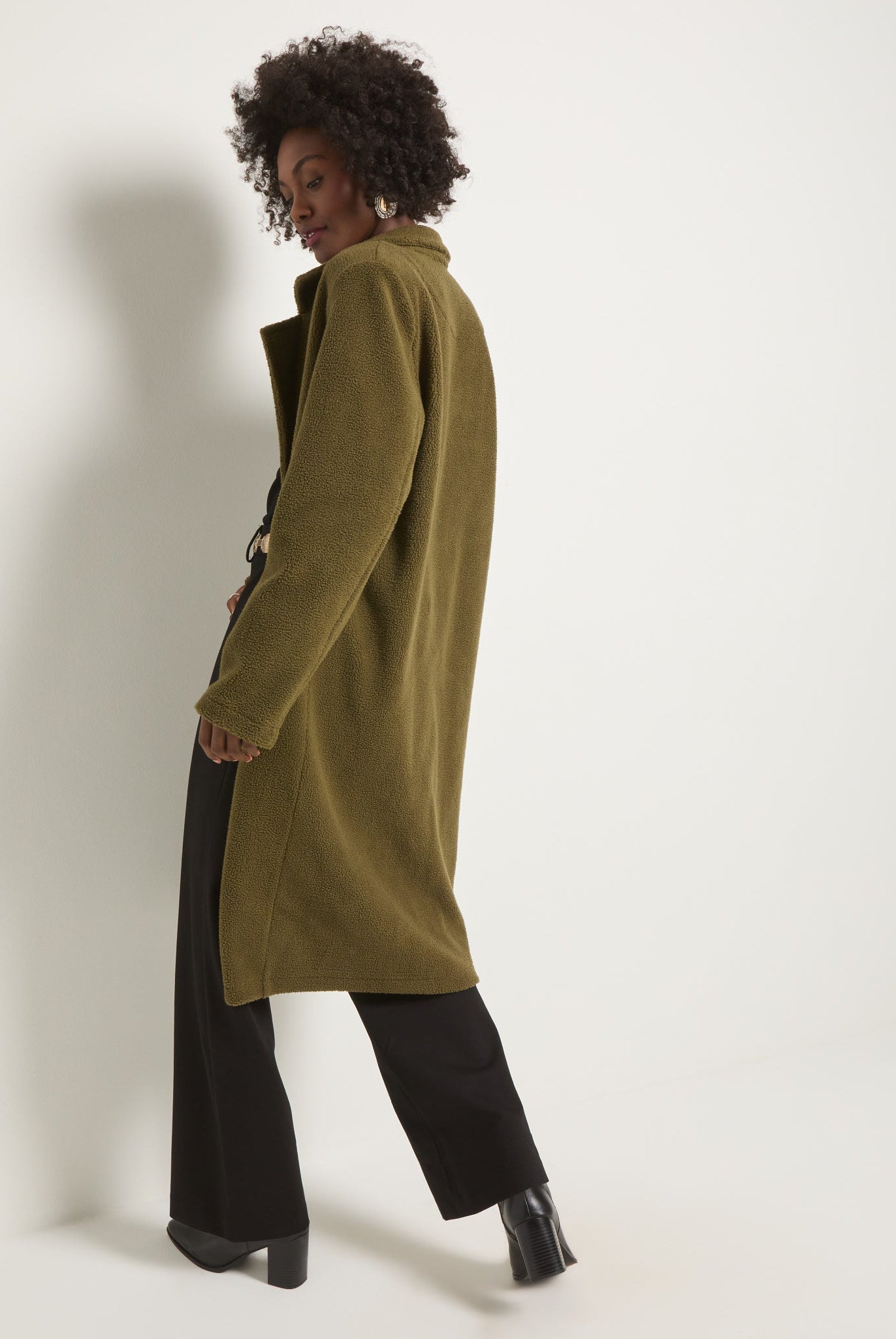 Olive Branch $|& SEAS Samantha Sherpa Coat - VOF Front
