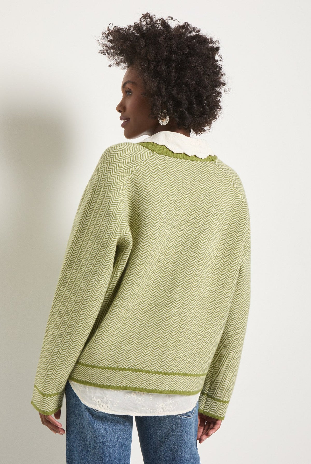 Olive Branch $|& SEAS Wanderlust Cardigan - SOF Back