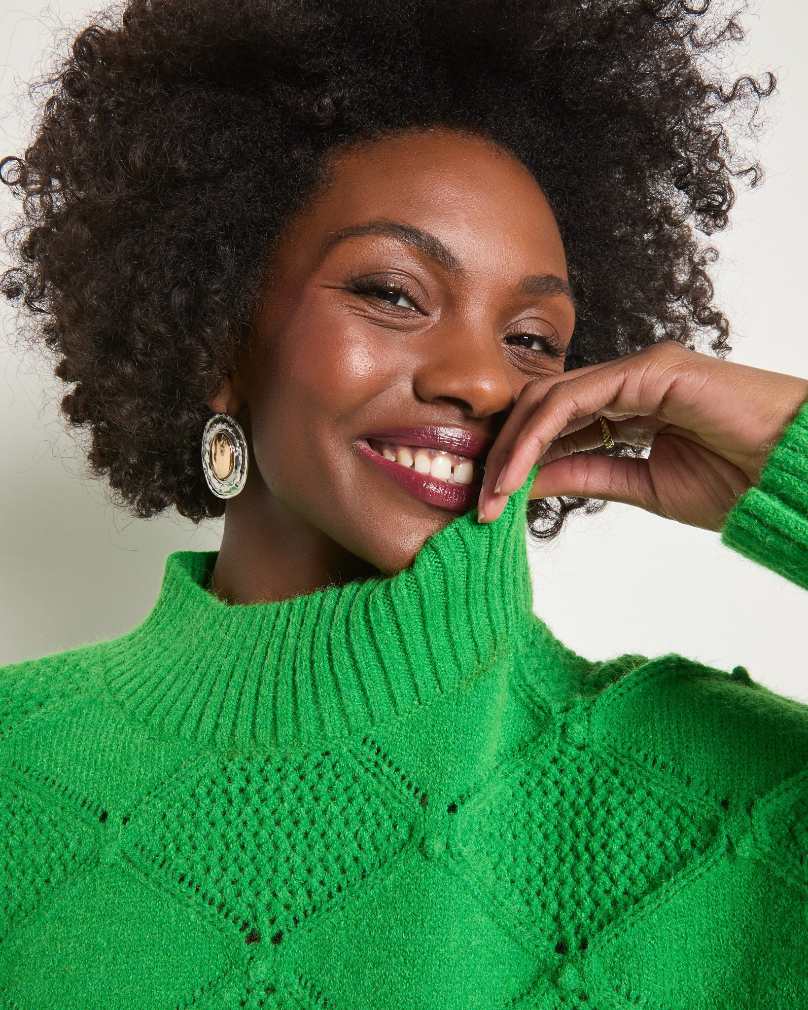 Jade $|& SEAS Countryside Mockneck Sweater - SOF Full Front