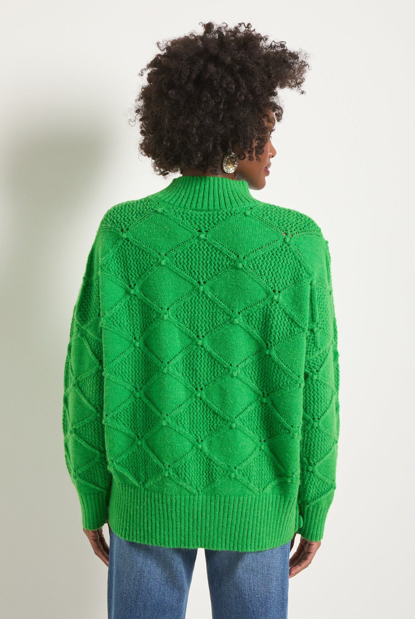 Jade $|& SEAS Countryside Mockneck Sweater - SOF Back