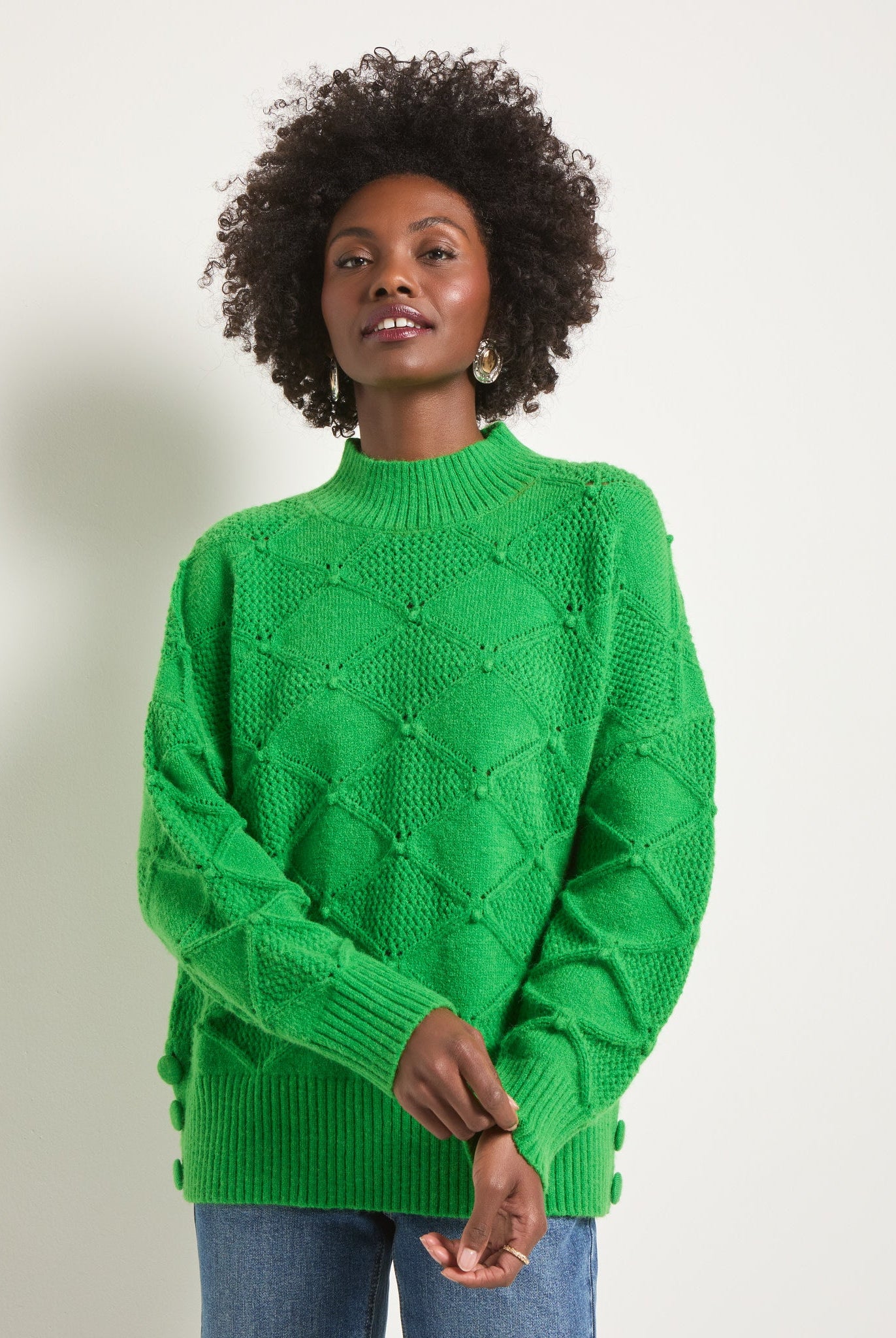 Jade $|& SEAS Countryside Mockneck Sweater - SOF Front