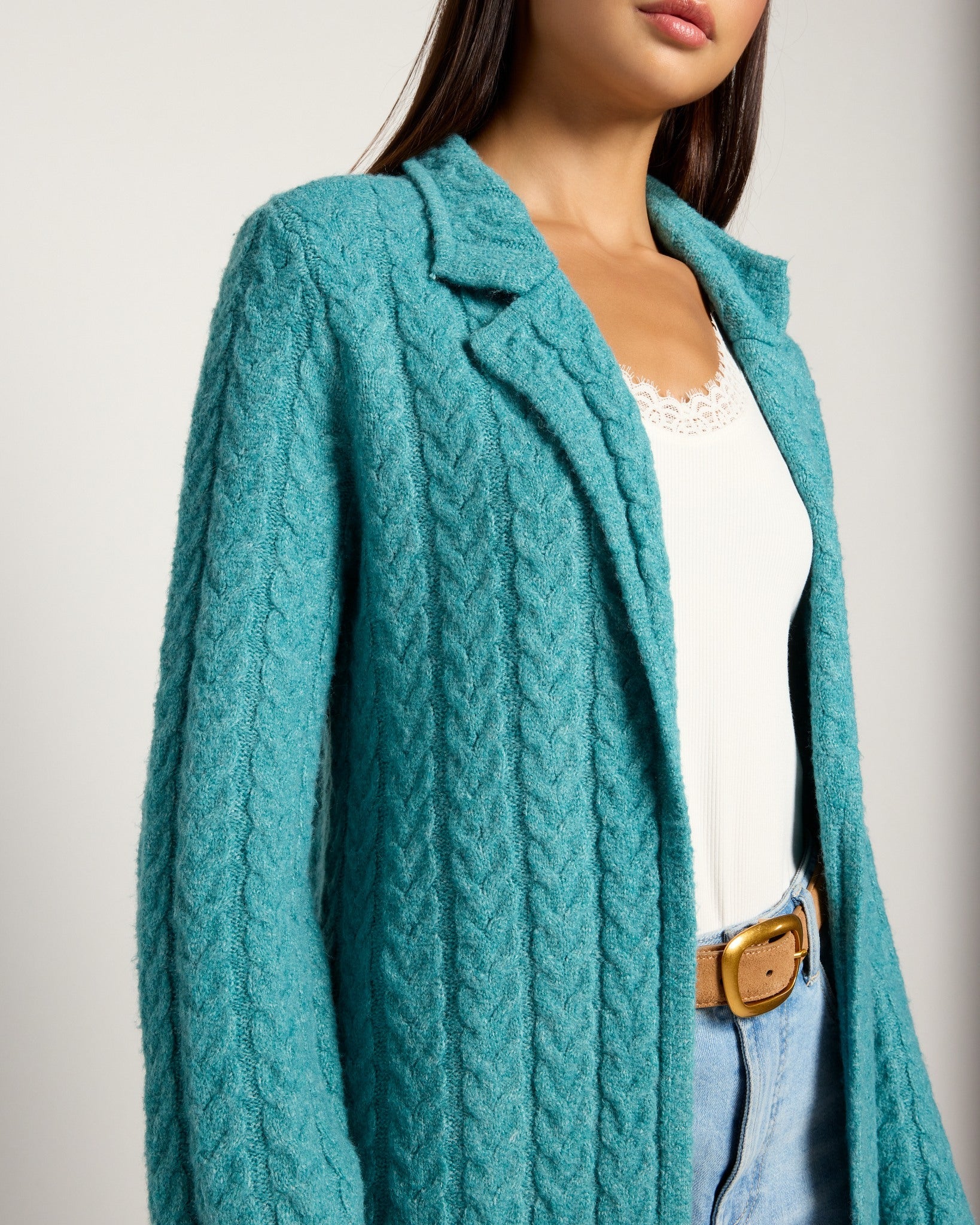 Deep Sea $|& SEAS Glenwood Coatigan - SOF Full Front