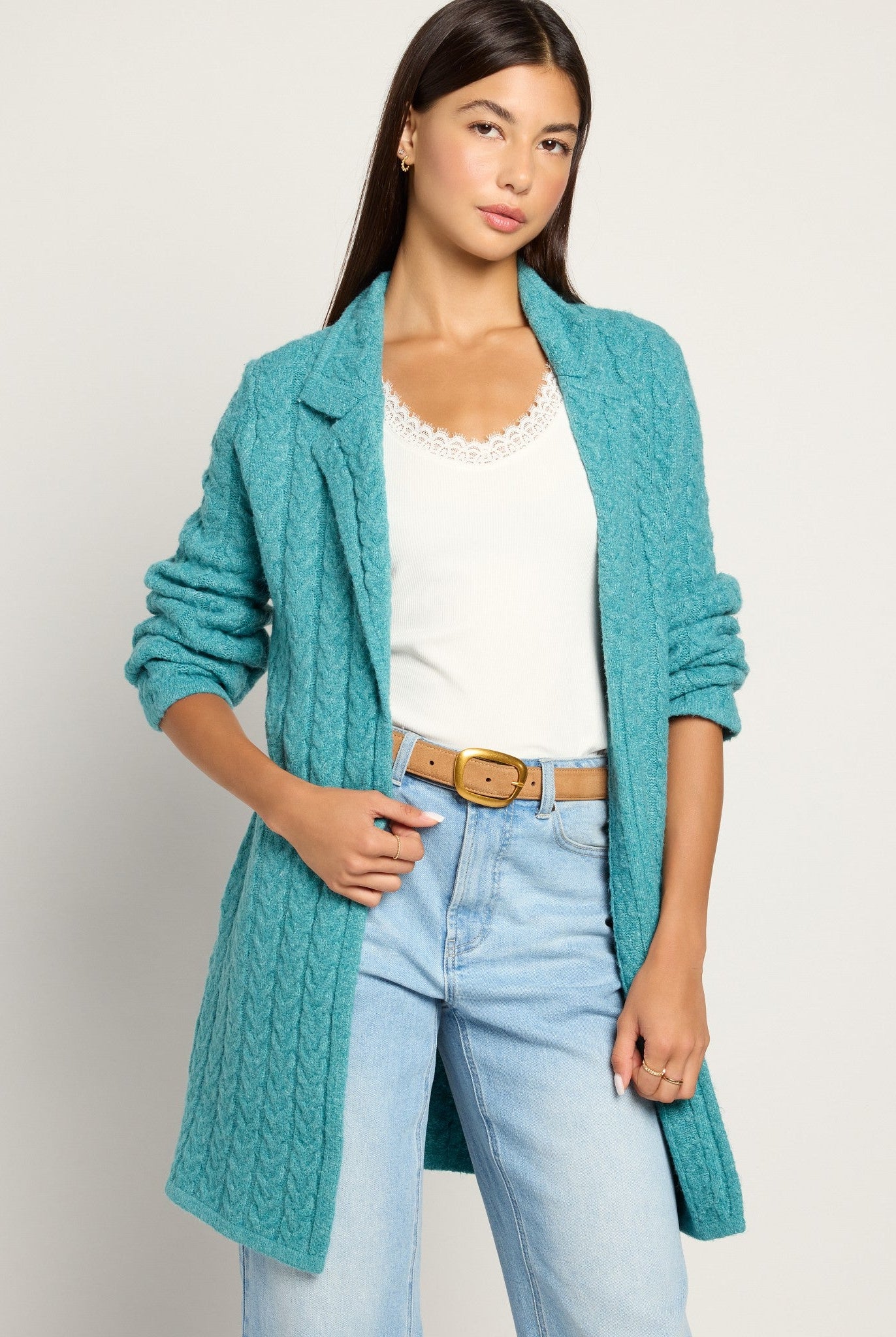 Deep Sea $|& SEAS Glenwood Coatigan - SOF Front