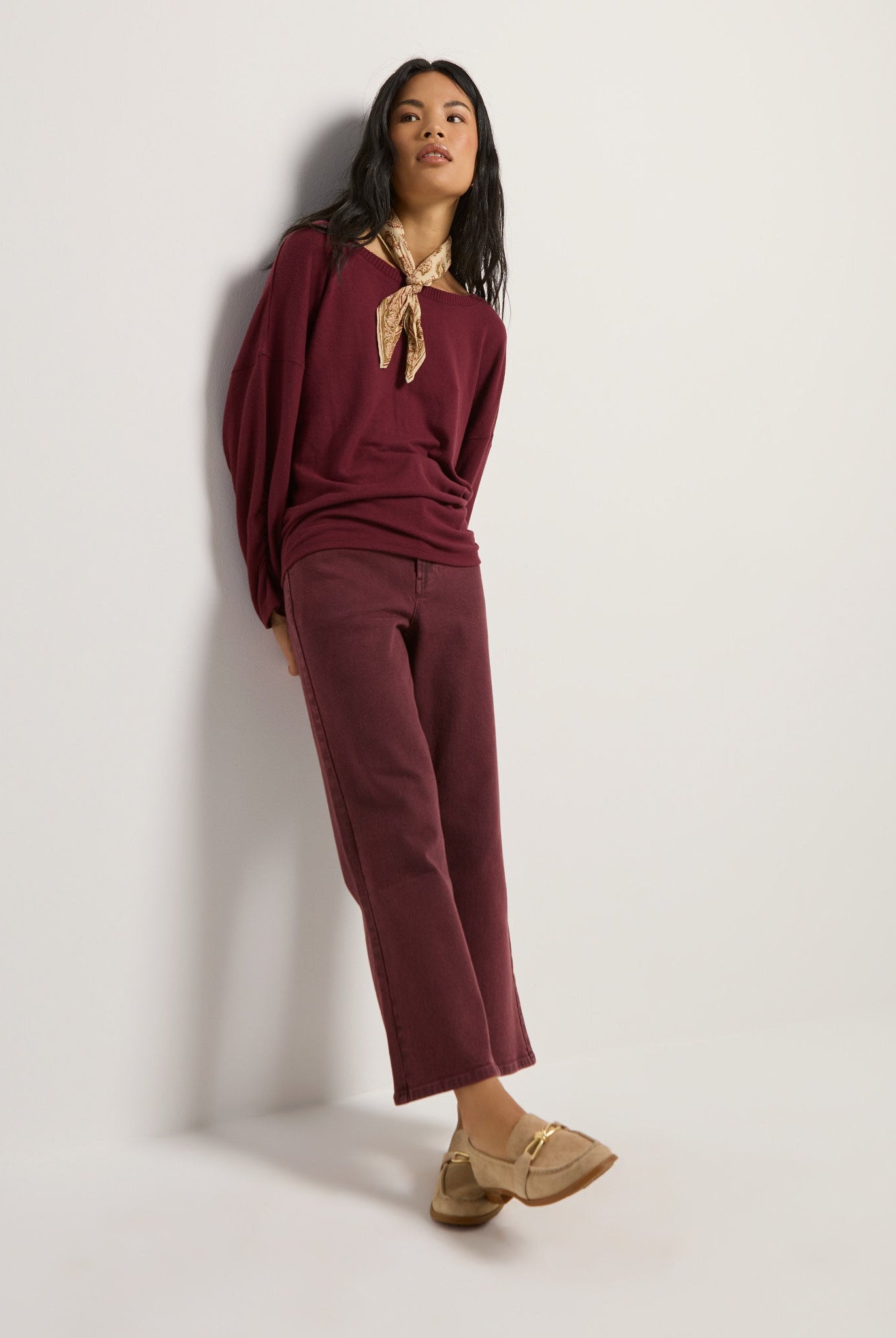 Black Cherry $|& SEAS Sonder Cinch Sleeve Pullover - UGC On Fig