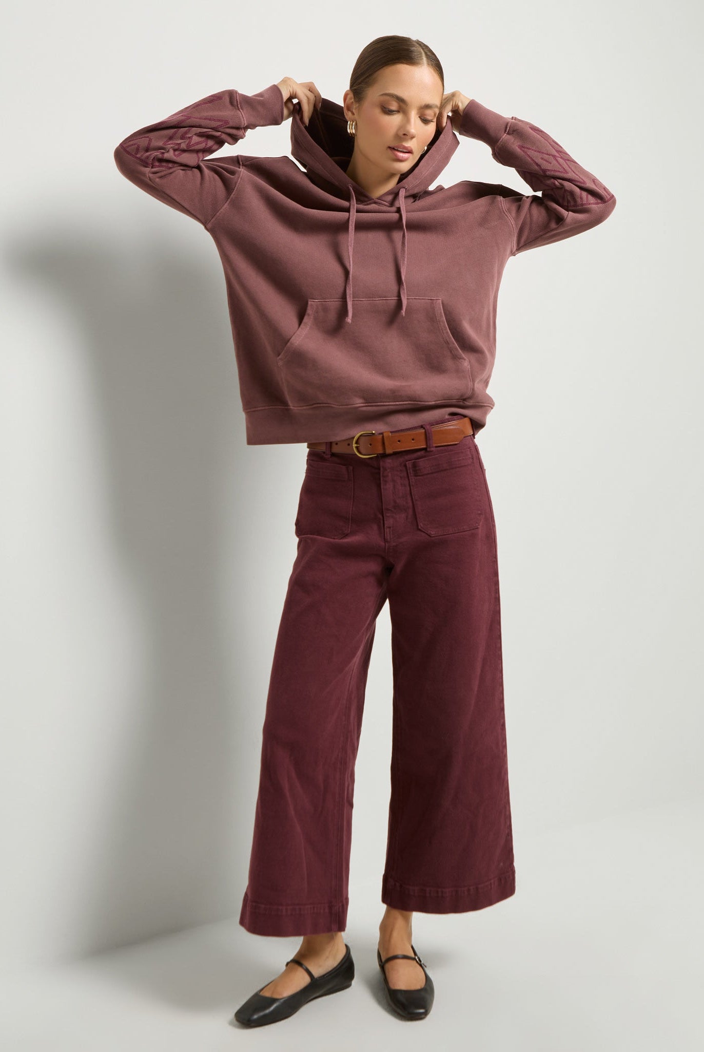 Black Cherry $|& SEAS Free Spirit Hoodie - VOF Front