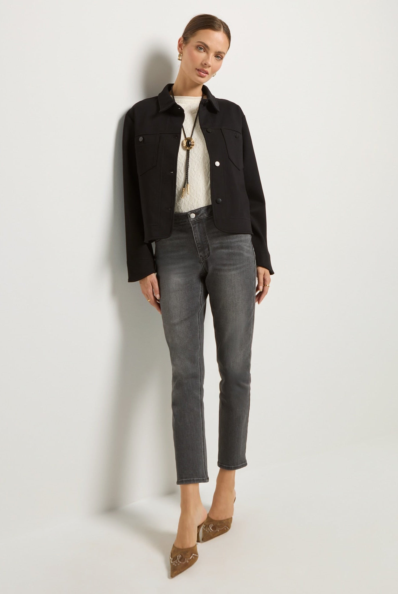 Grey Mist $|& SEAS Coastline Cropped Skinny Jean - UGC On Fig