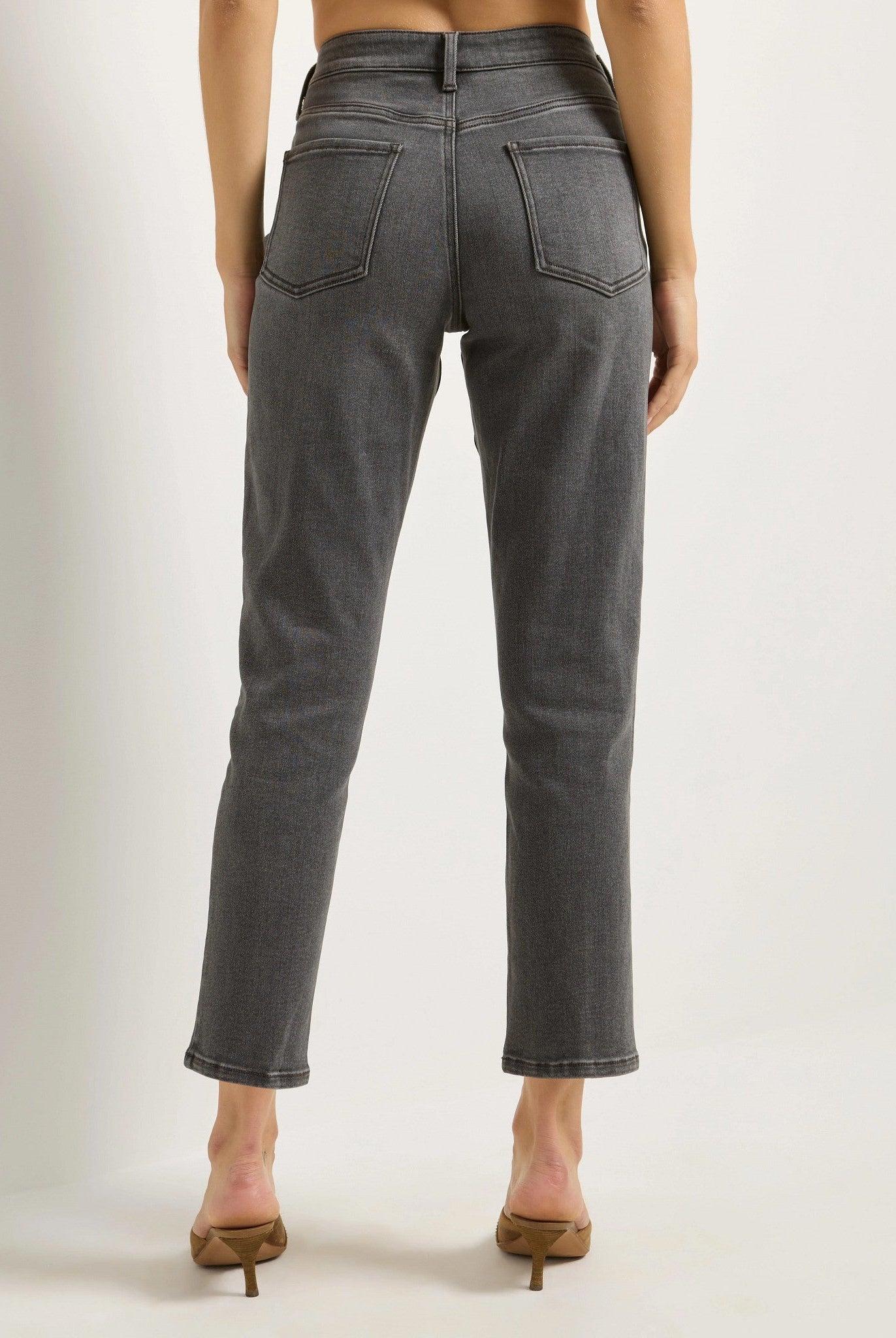 Grey Mist $|& SEAS Coastline Cropped Skinny Jean - SOF Back