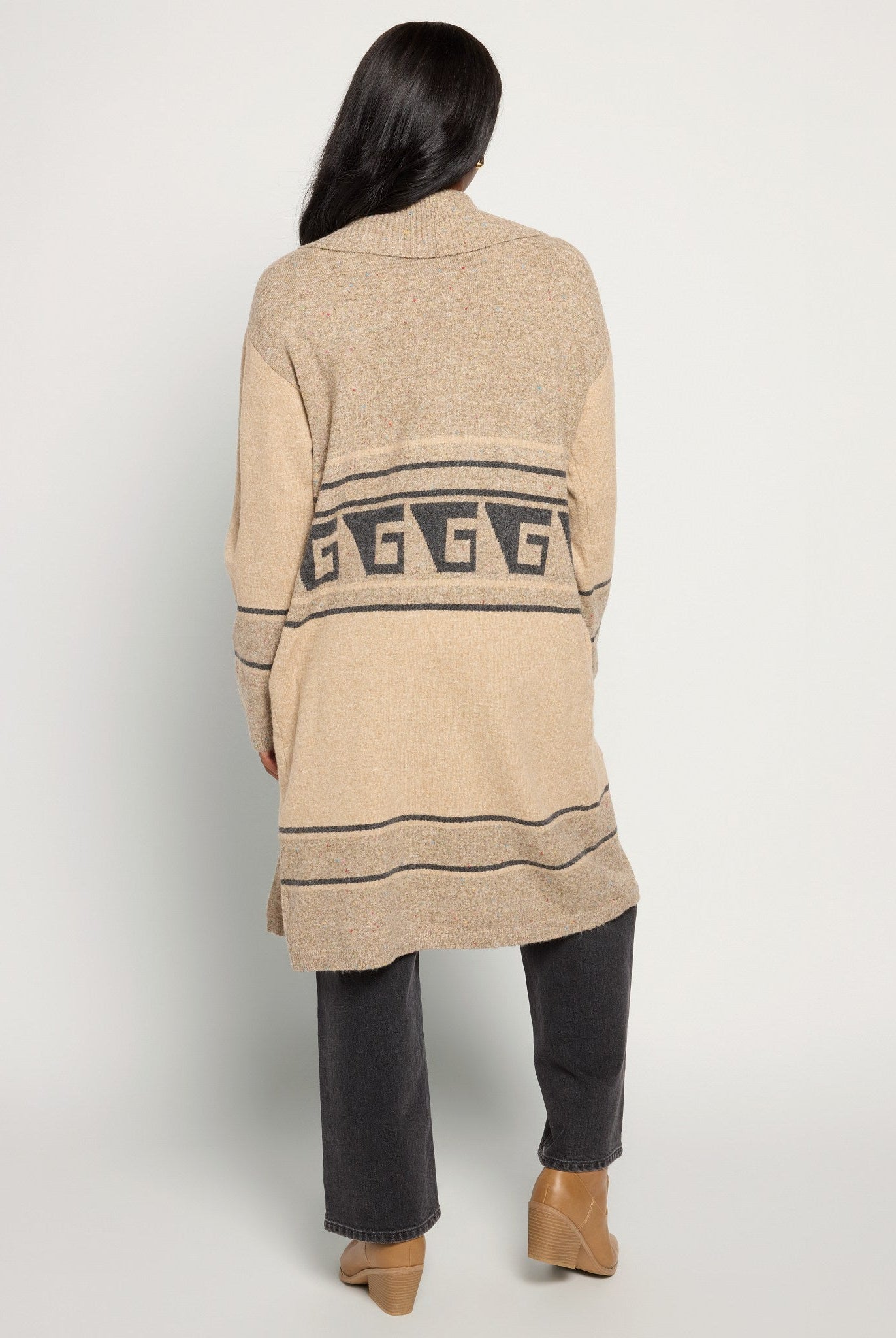 Birch Geo $|& SEAS Canyon Duster Cardigan - SOF Back