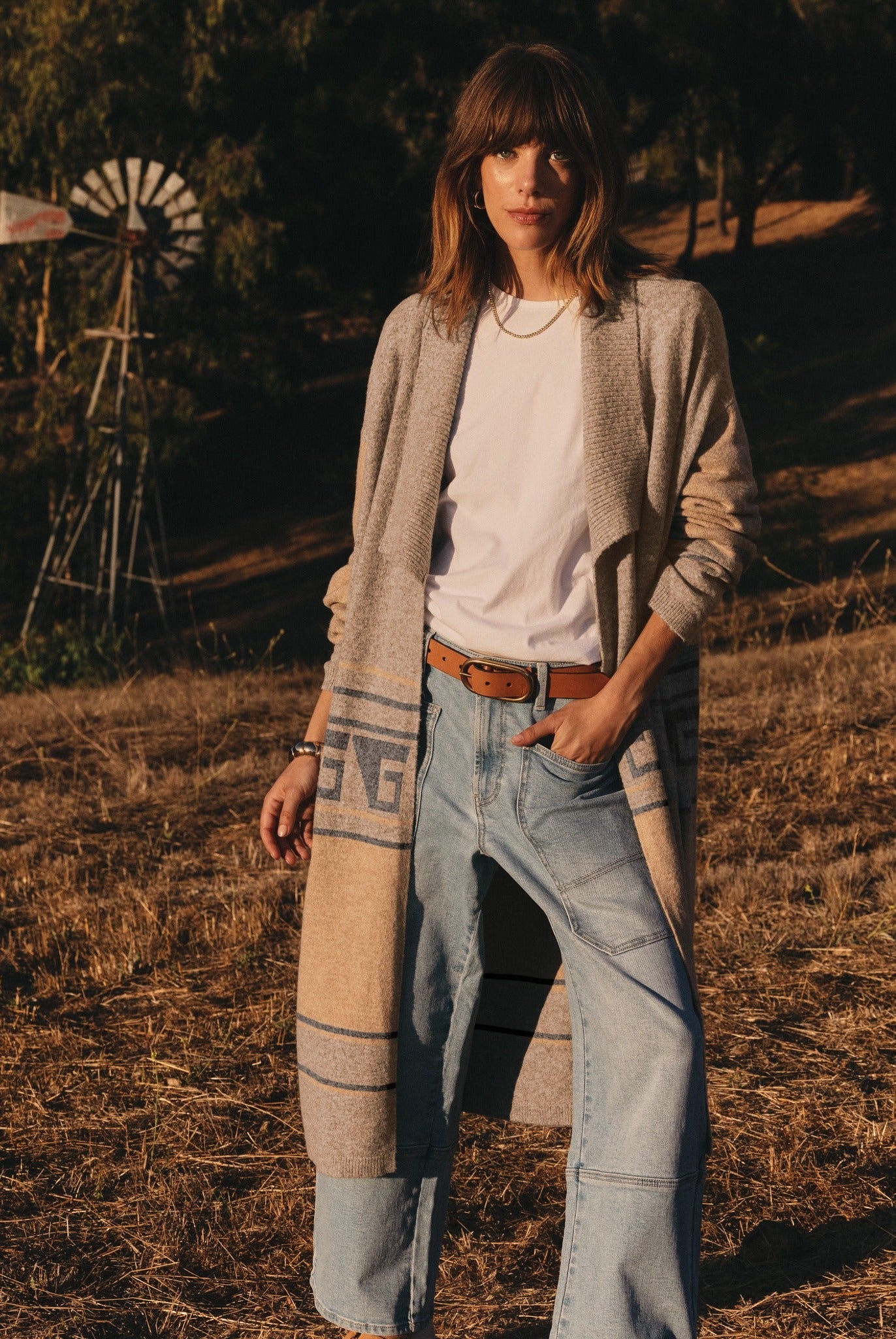 Birch Geo $|& SEAS Canyon Duster Cardigan - SOF Side